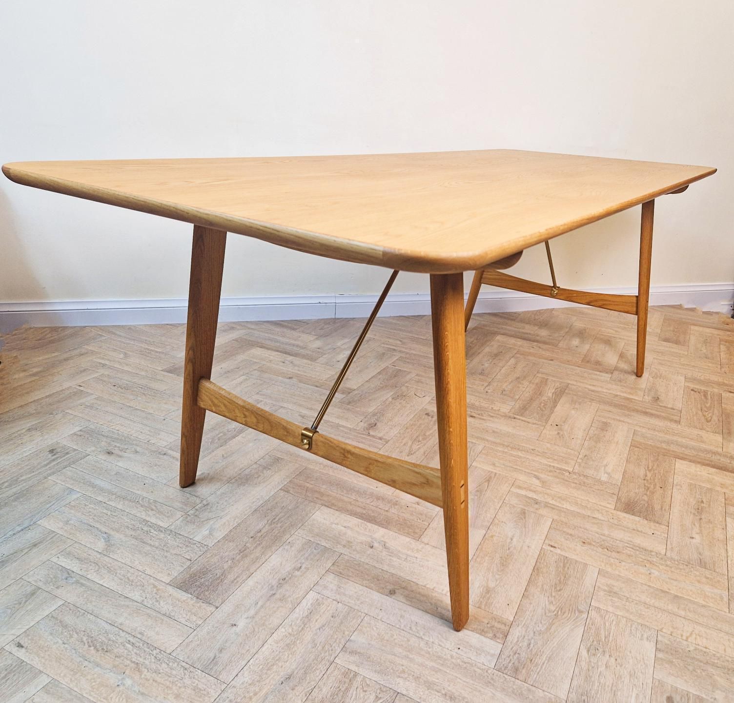 Børge Mogensen For Carl Hansen & Son Danish Mid Century Model Bm1160 Hunting Table Bl819 photo Furniture