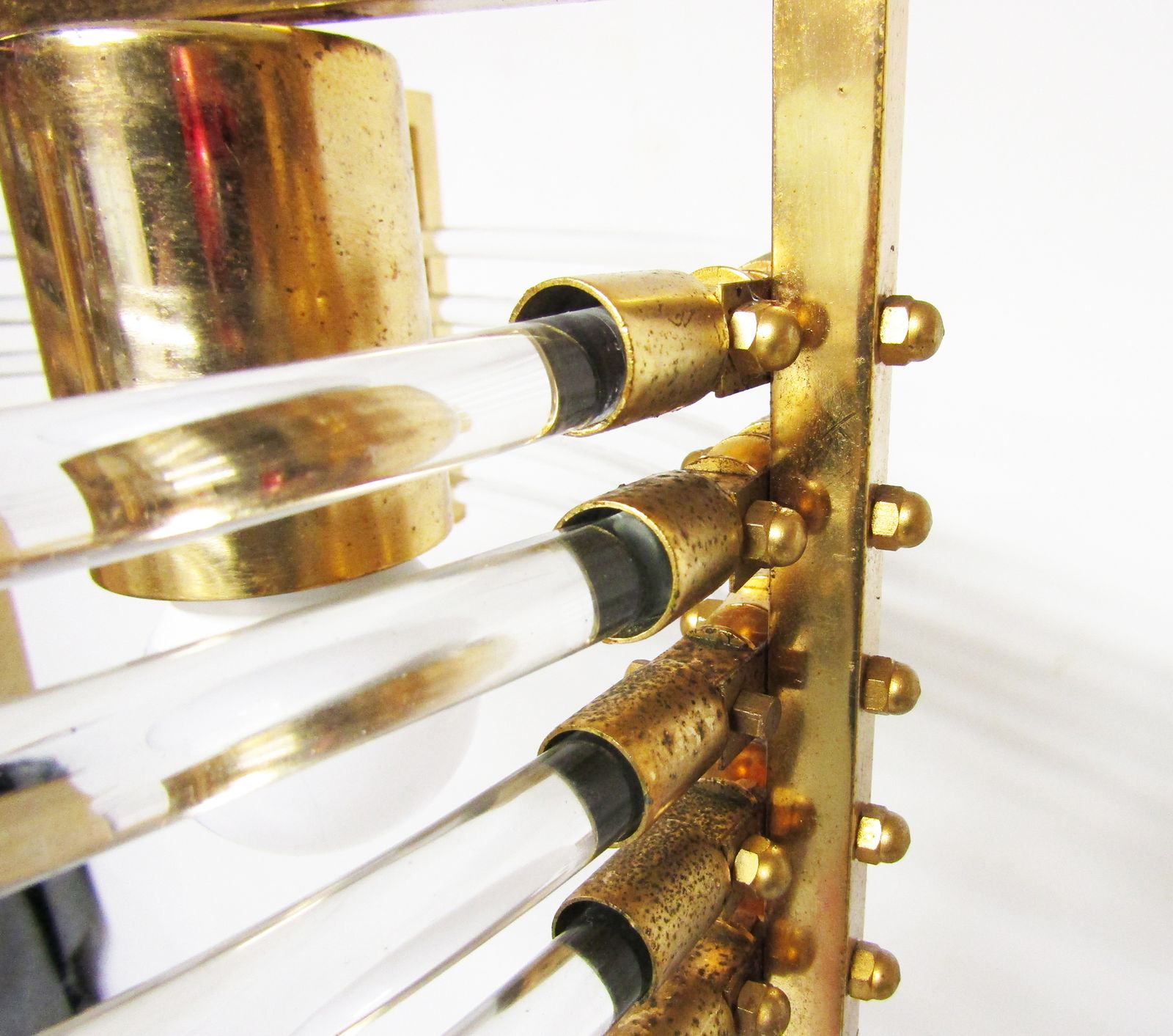Pair Of 1970s Italian Ufo Chandeliers By Gaetano Sciolari In Gold & Murano Glass photo 4500.0