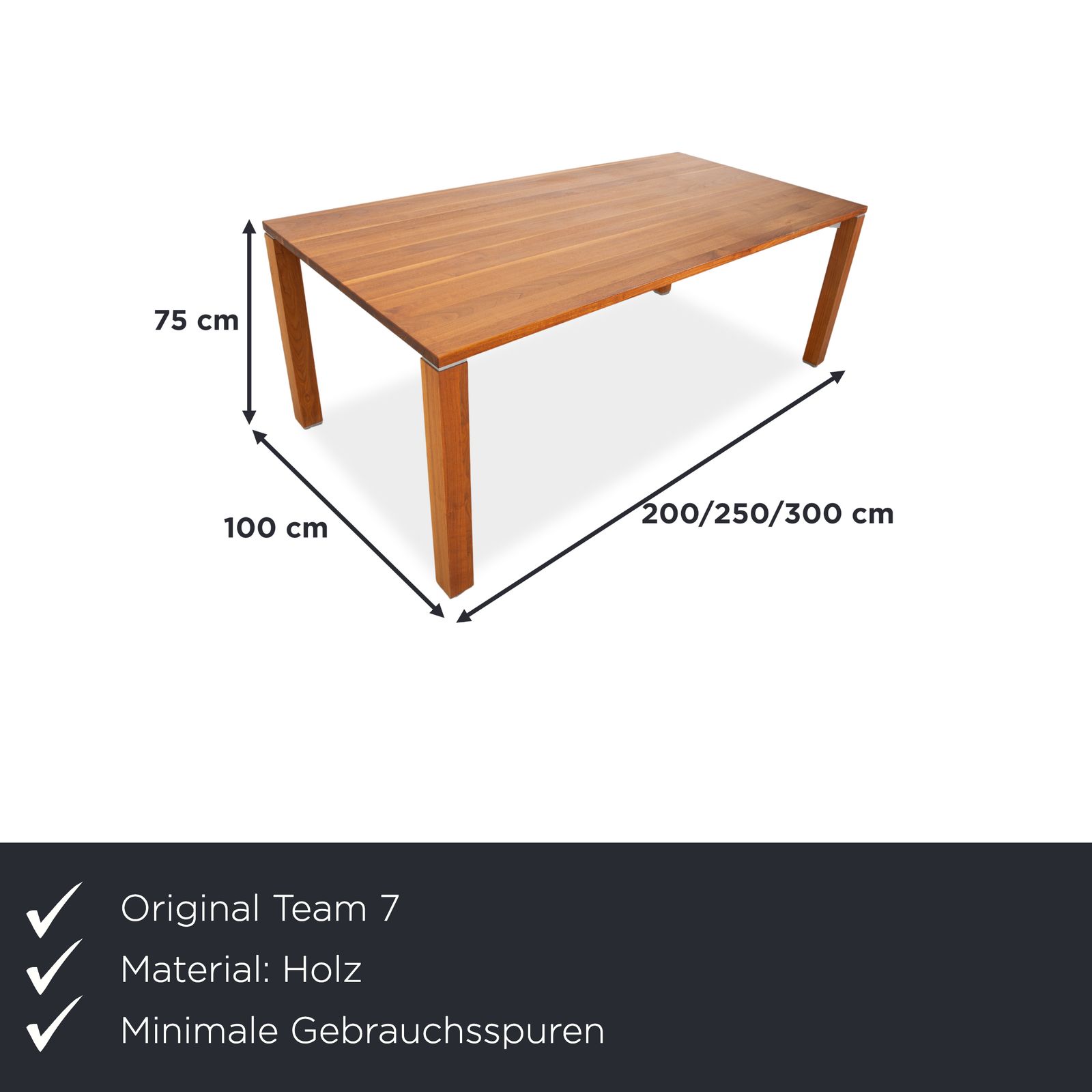 Table à manger Team 7 en bois brun extensible photo furniture