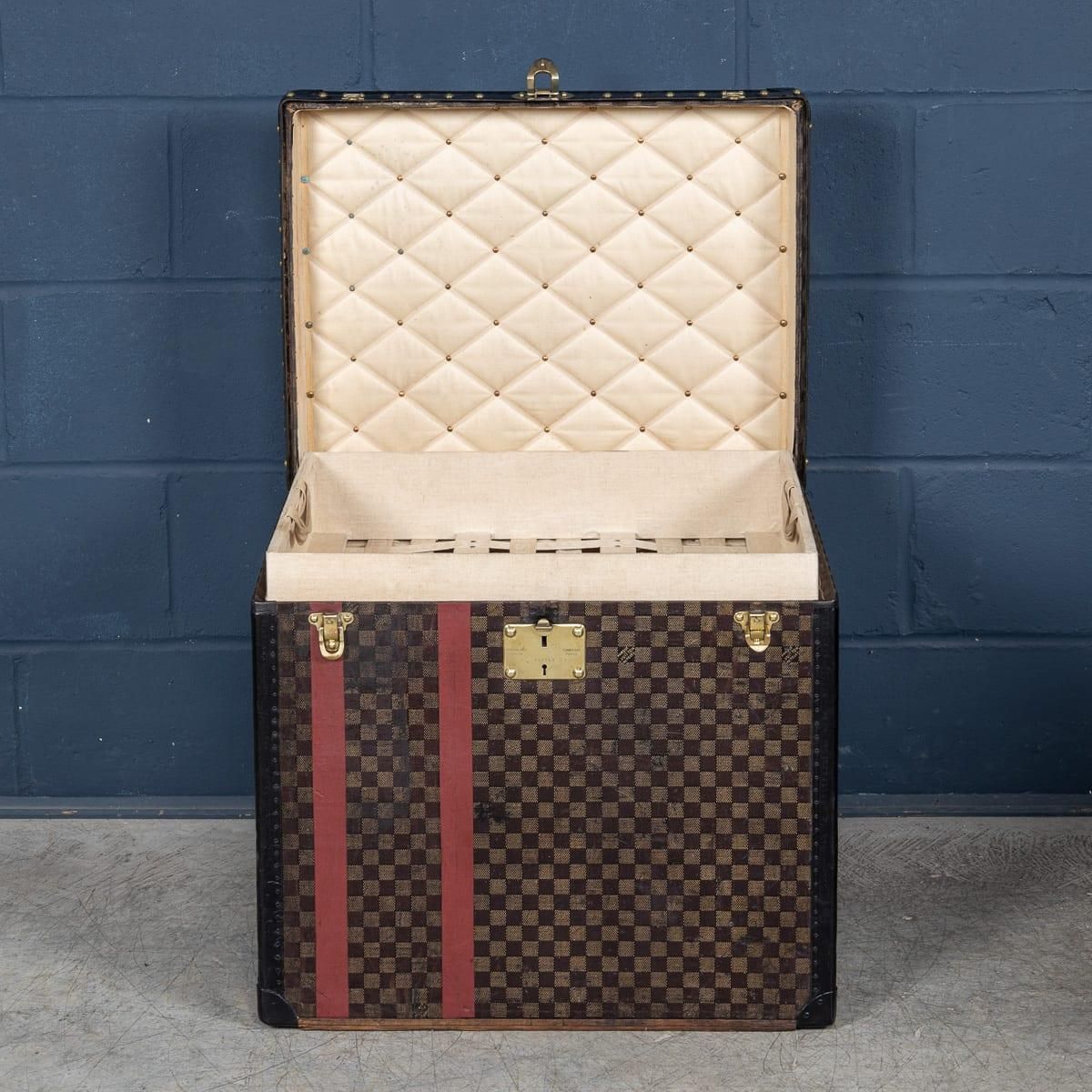 photo for sale Louis Vuitton Hat Trunk, Damier Canvas & Black Leather, France, 1920