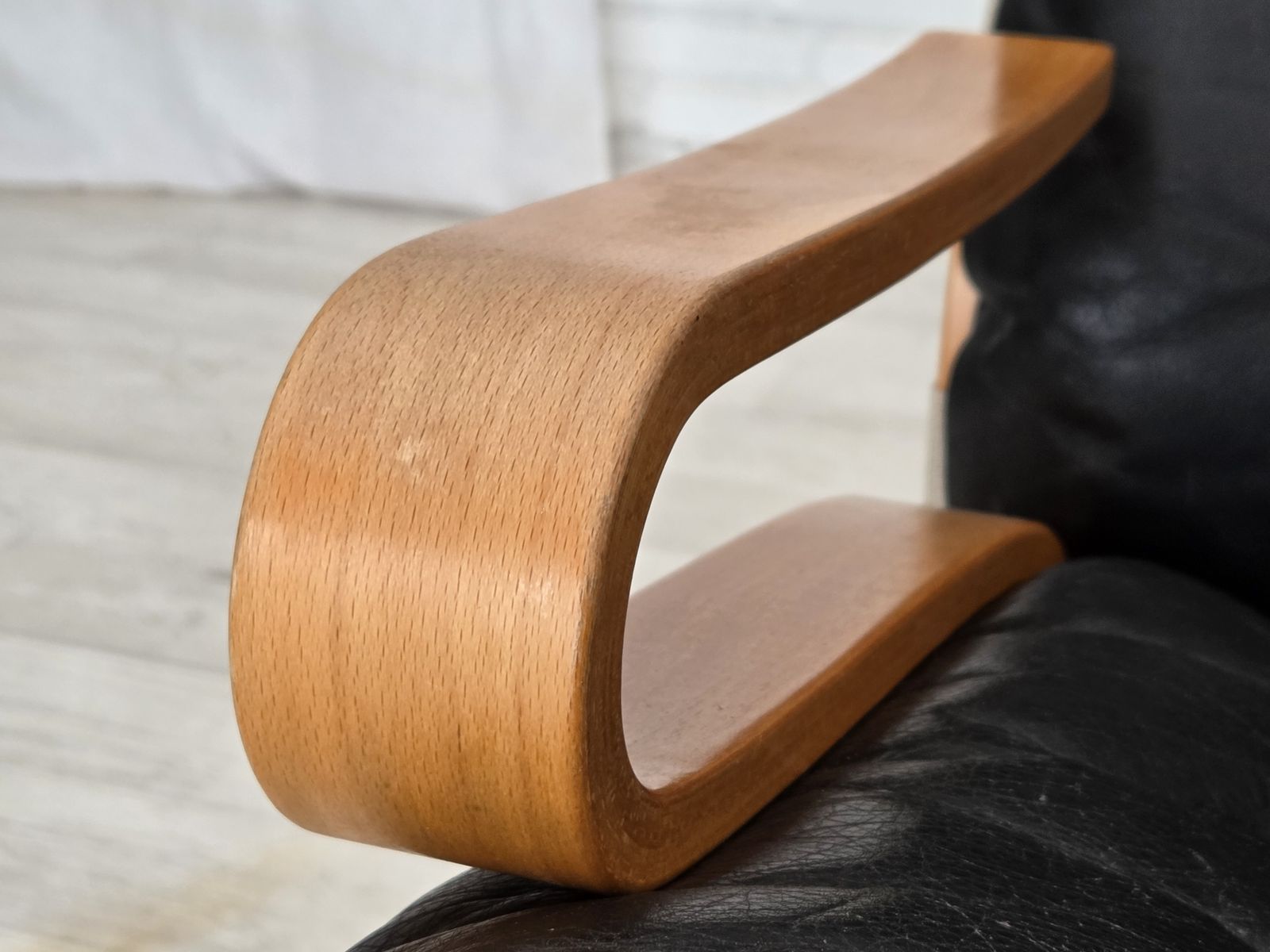 1970s, Norwegian Design, Armchair Model "Kengu", Leather, Bent Wood. photo buy