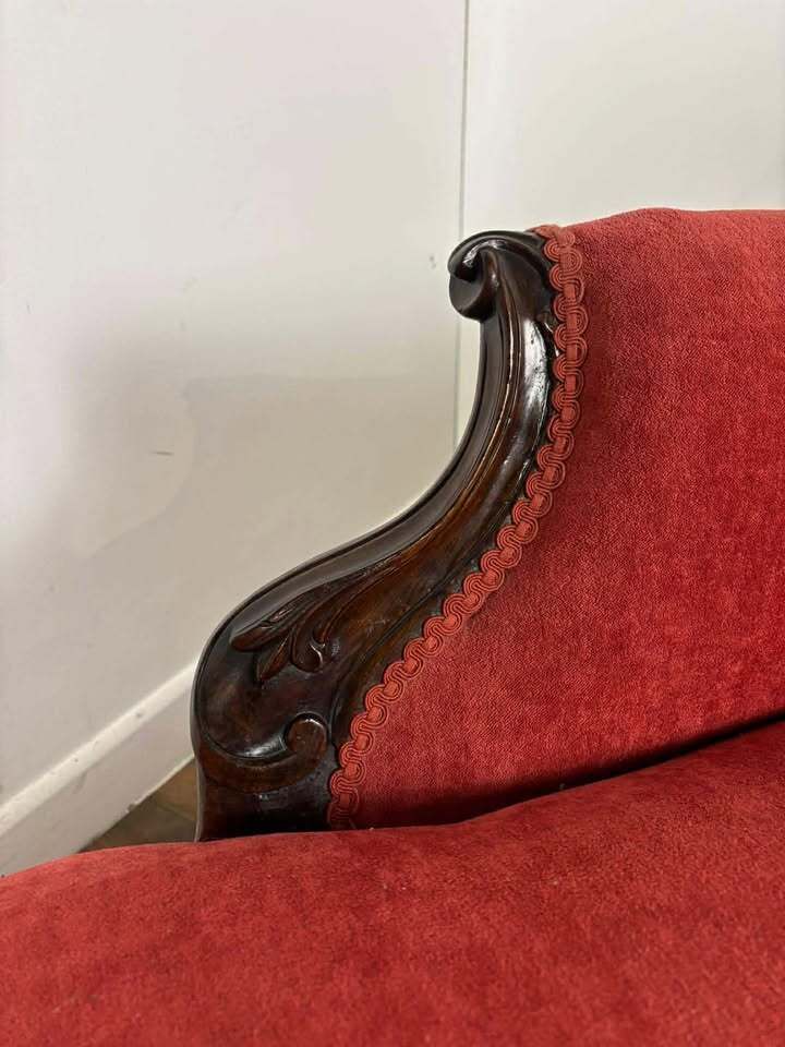 photo for sale Victorian Mahogany Framed Chaise Longue