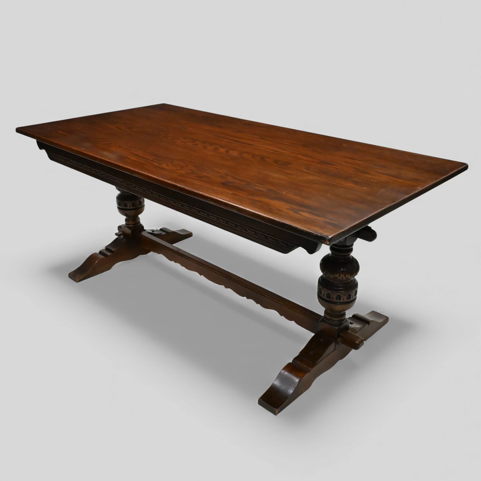 Old Charm Dining Table Can Seat 8 Refectory Tudor Brown #1727 Free Uk Delivery photo furniture