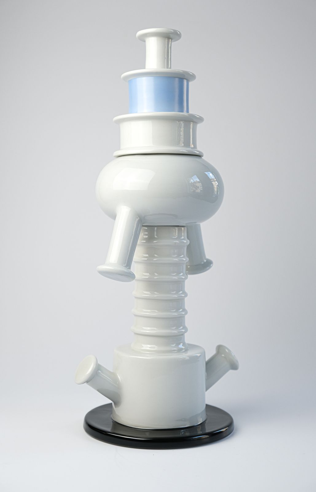 Ettore Sottsass Postmodern "Tigris" Porcelain Vase For Memphis Milano, 1983 photo Home Decor