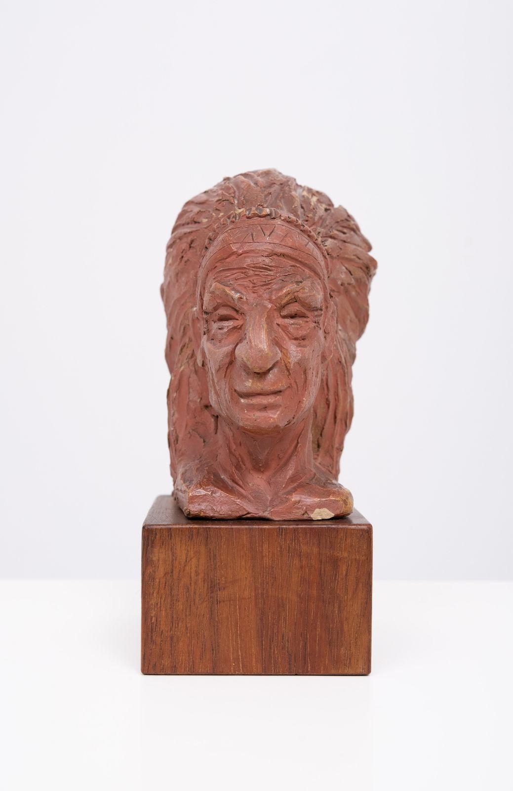 Klein Terracotta Indiaas Borstbeeld, Ca. Jaren 1960 photo 300.0
