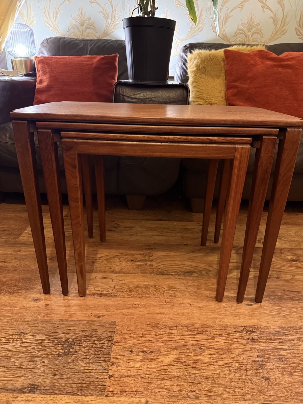 Mid Century Teak Nest Of Tables – Set Of 3 – Attributed To Richard Hornby (1960s) photo buy