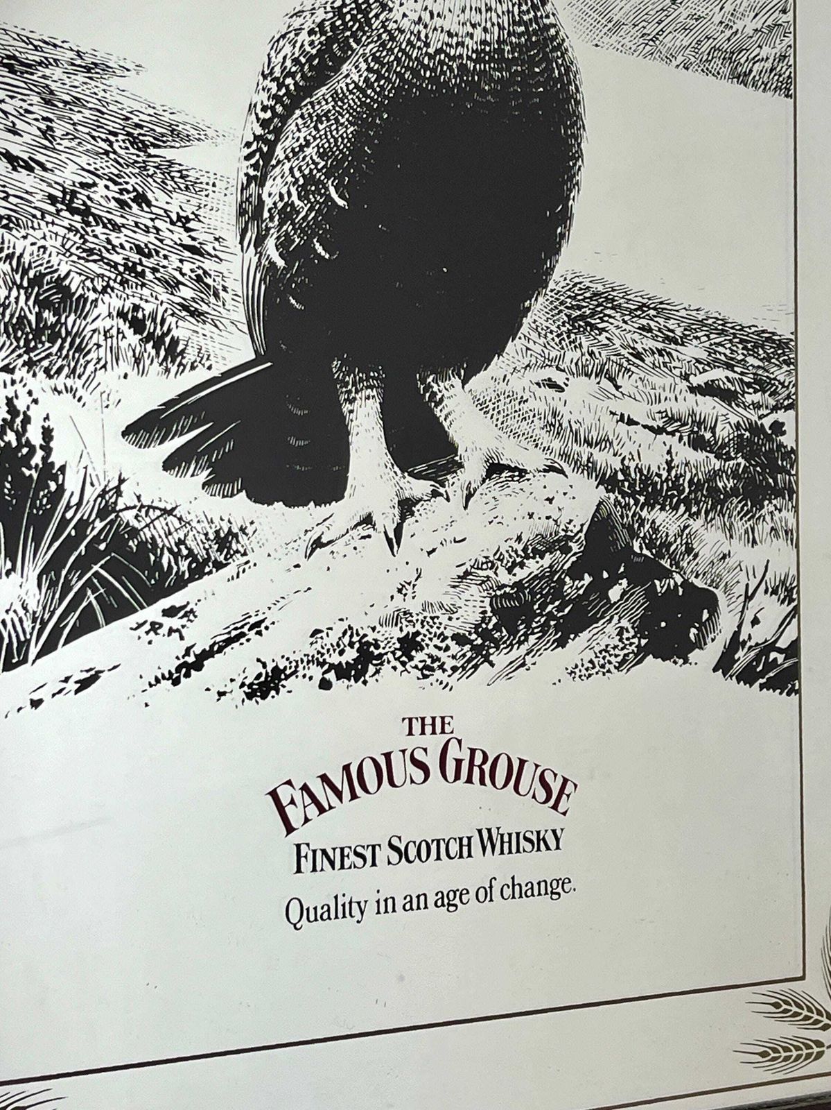 photo buy Vintage Advertising Mirror, Famous Grouse Finest Scotch Whisky, Pub Distillery Collectible
