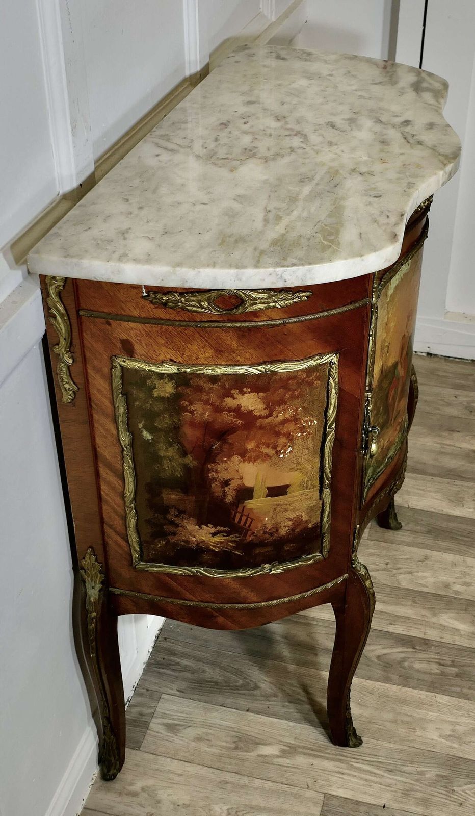 19th Century French Vernis Martin Painted Side Or Music Cabinet photo furniture