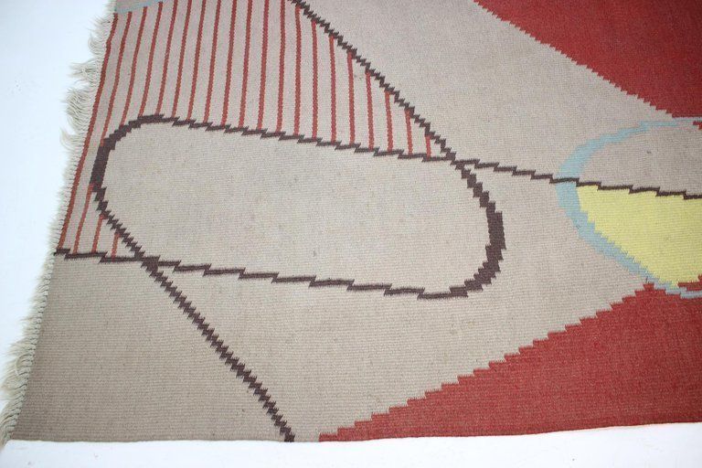 Design Geometric Carpet In Style Of Antonín Kybal, 1950s photo vinterior