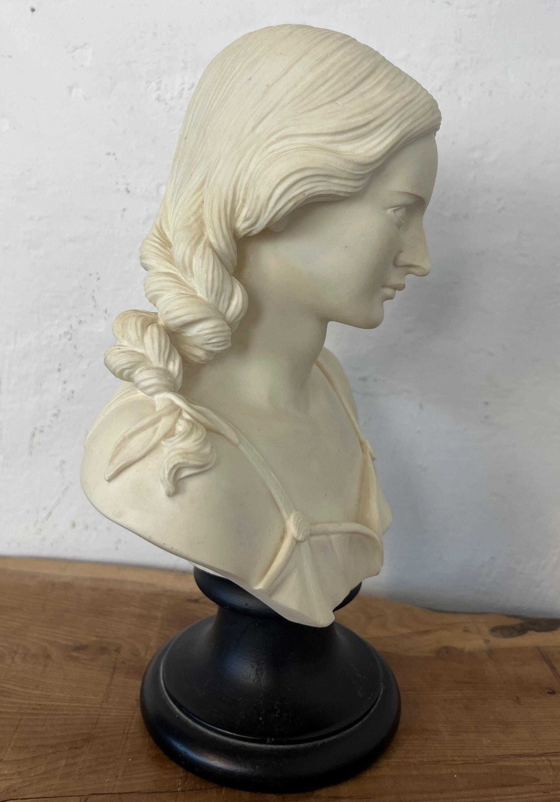 Art Vintage Arnoldo Giannelli Classical Bust Of A Lady, Signed Sculpture, Italy Design photo