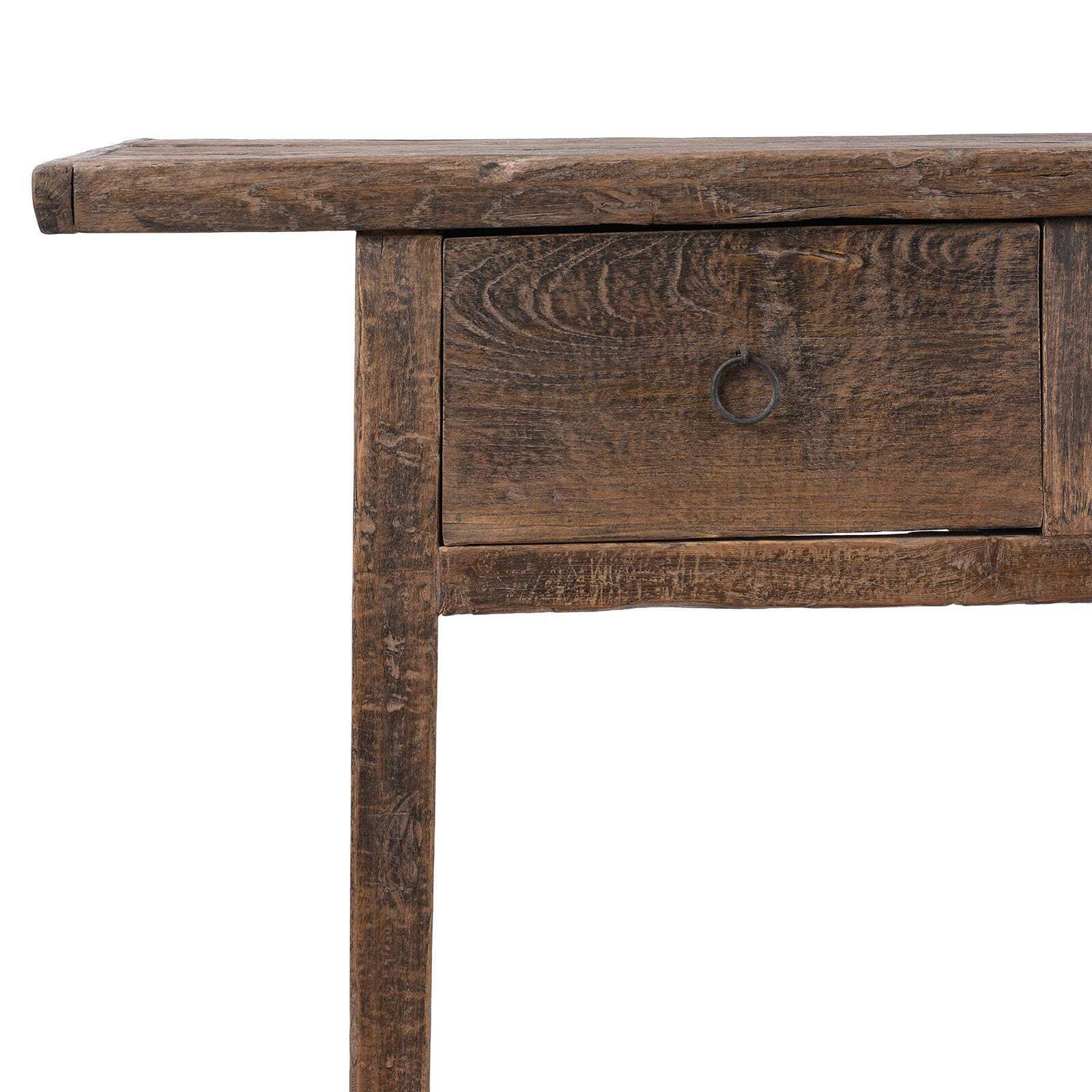 Rustic 3 Drawer Console Table   19th Century photo for sale