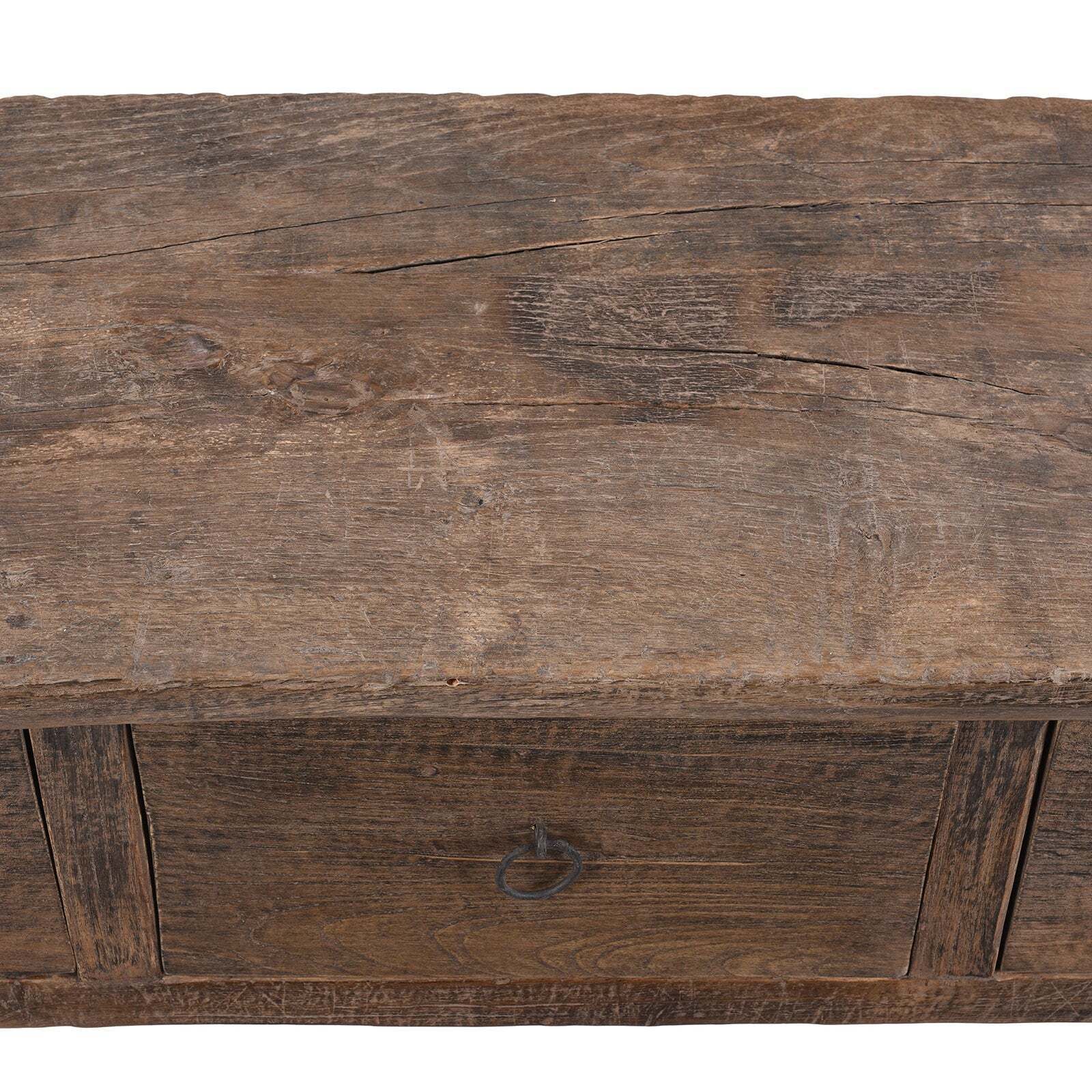Rustic 3 Drawer Console Table   19th Century photo vinterior