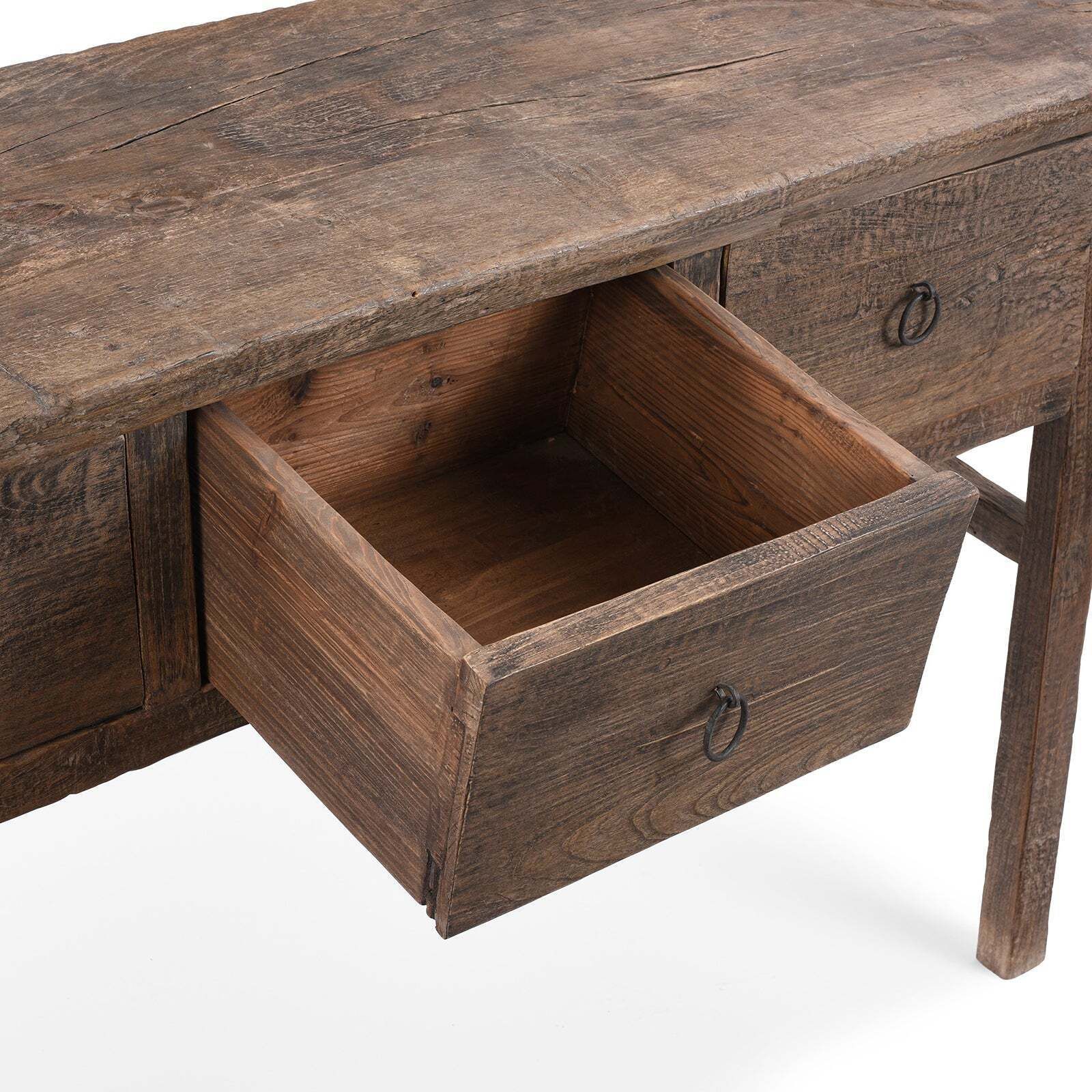 Rustic 3 Drawer Console Table   19th Century photo buy