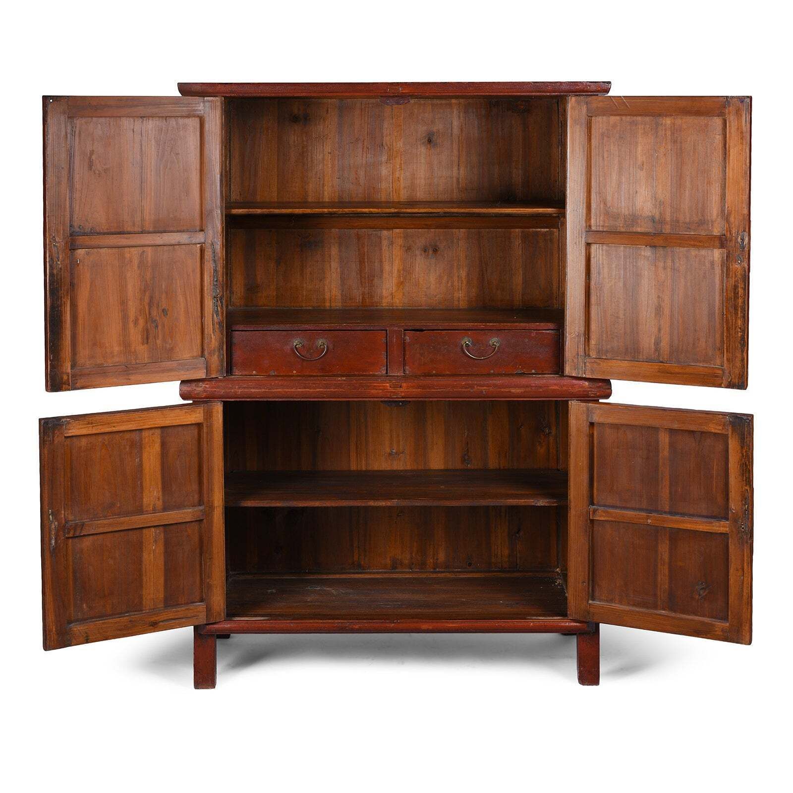 Red Lacquer Zhejiang Wedding Cabinet   19th Century photo for sale