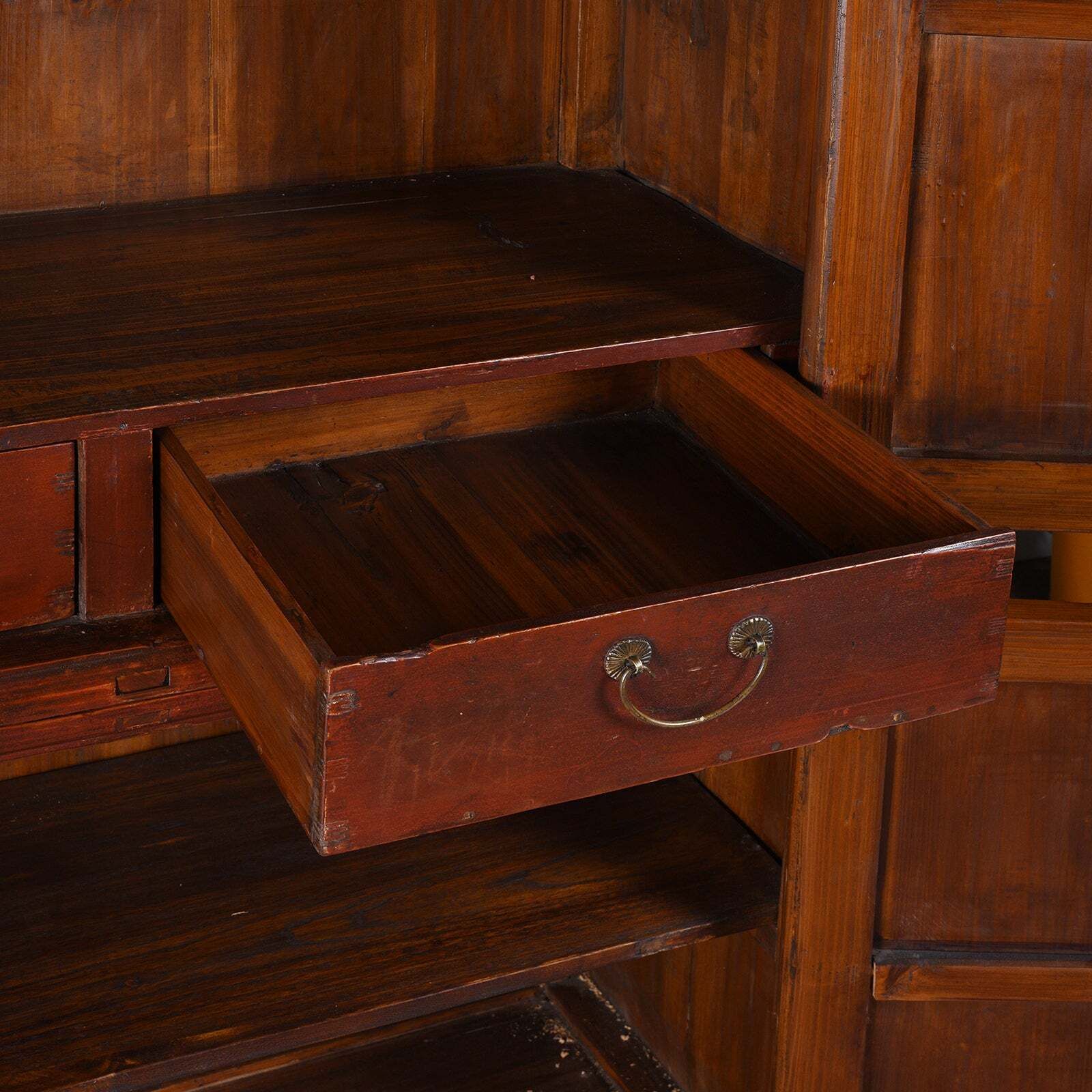 Red Lacquer Zhejiang Wedding Cabinet   19th Century photo Furniture