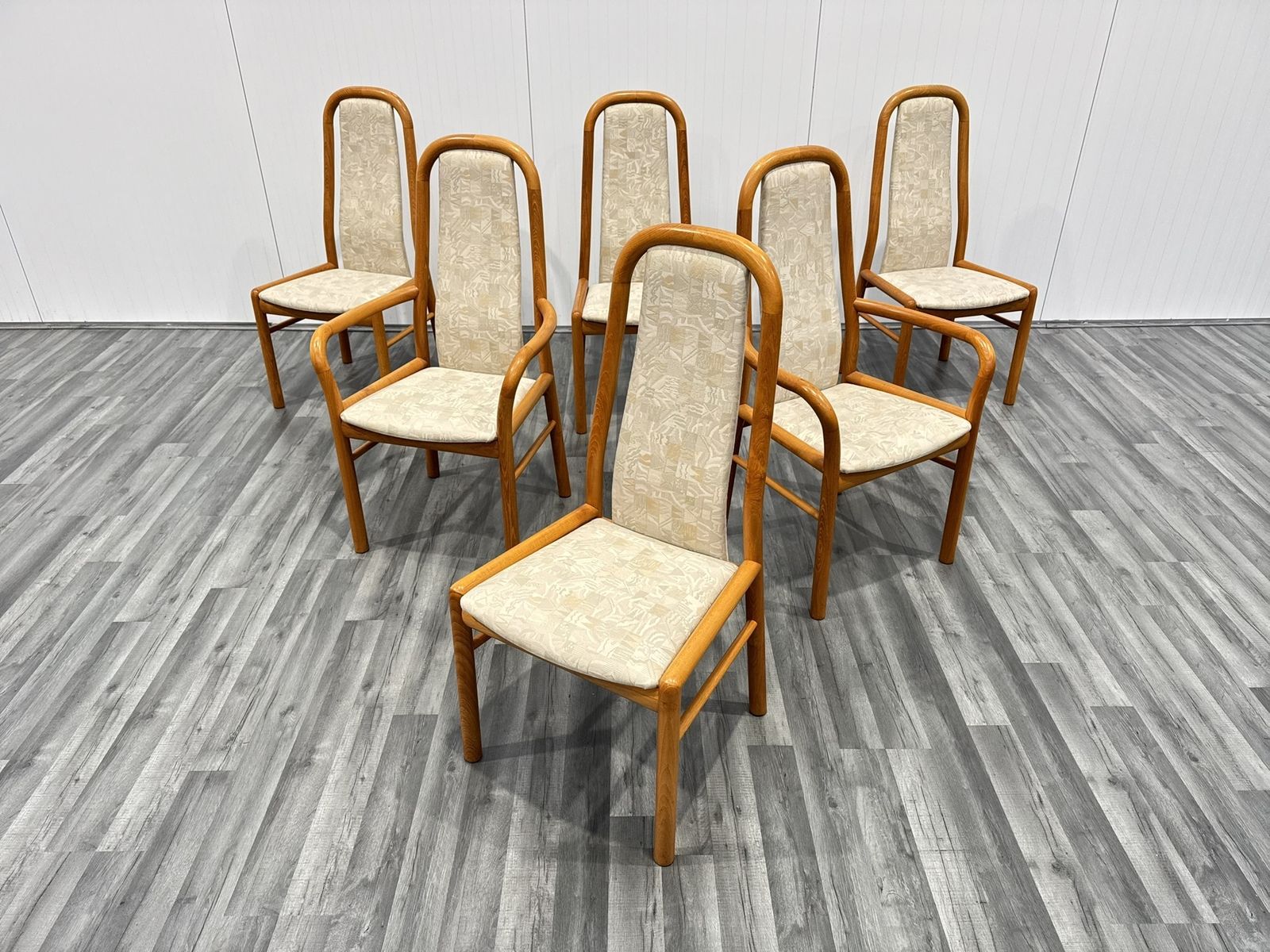 Danish Dining Chairs In Teak With Fabric Seats By Kvist, Set Of 6 photo furniture