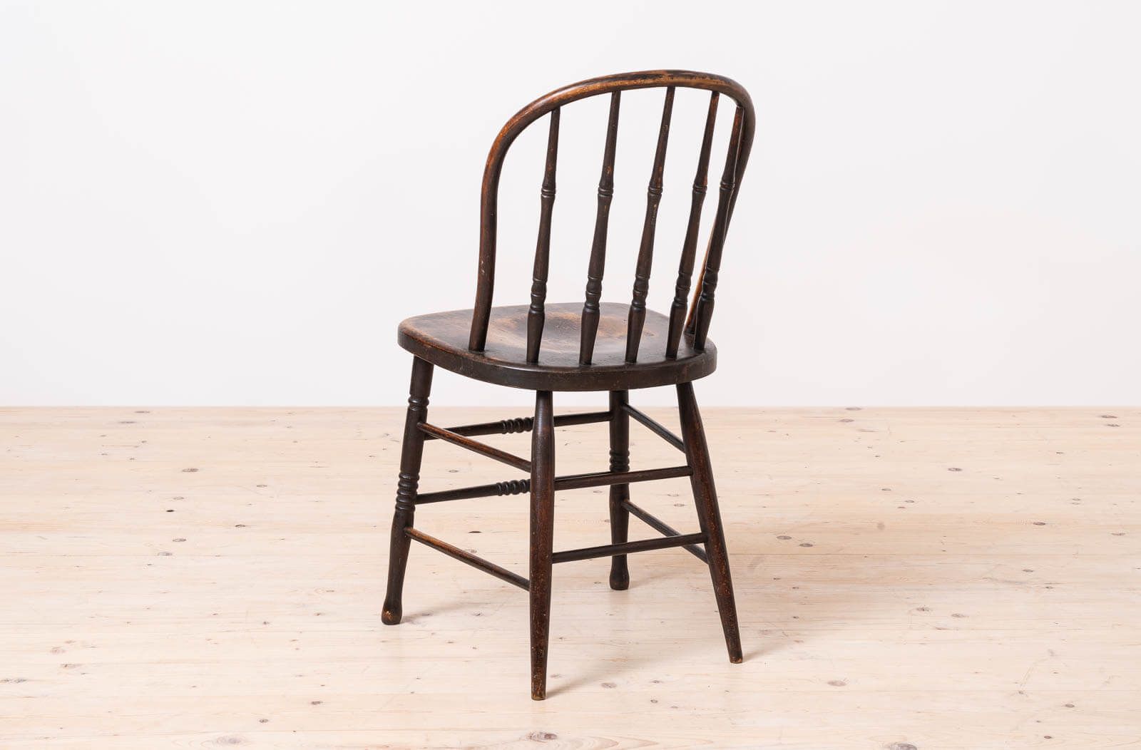 Set Of 4 Countryside Style Dining Chairs, Spindle Back, Rustic Character, Early 20th Century photo buy