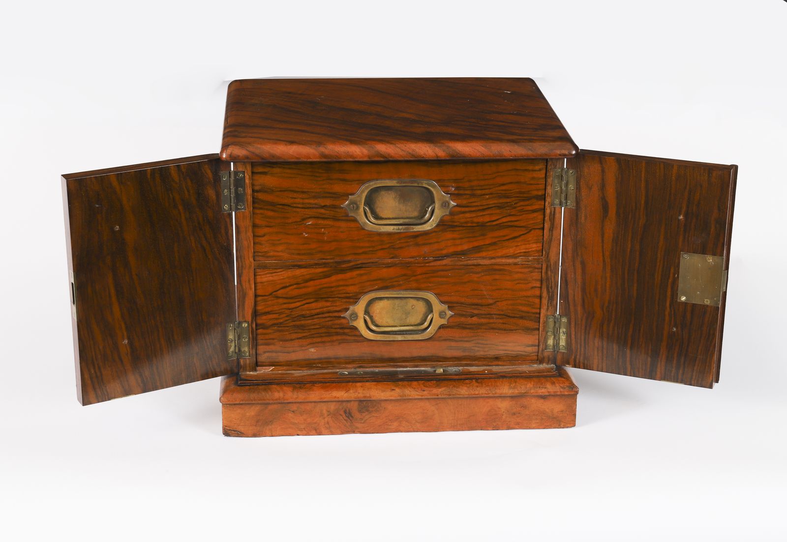 Victorian Burr Walnut Cigar Humidor / Collectors Cabinet C1870 19th C photo furniture