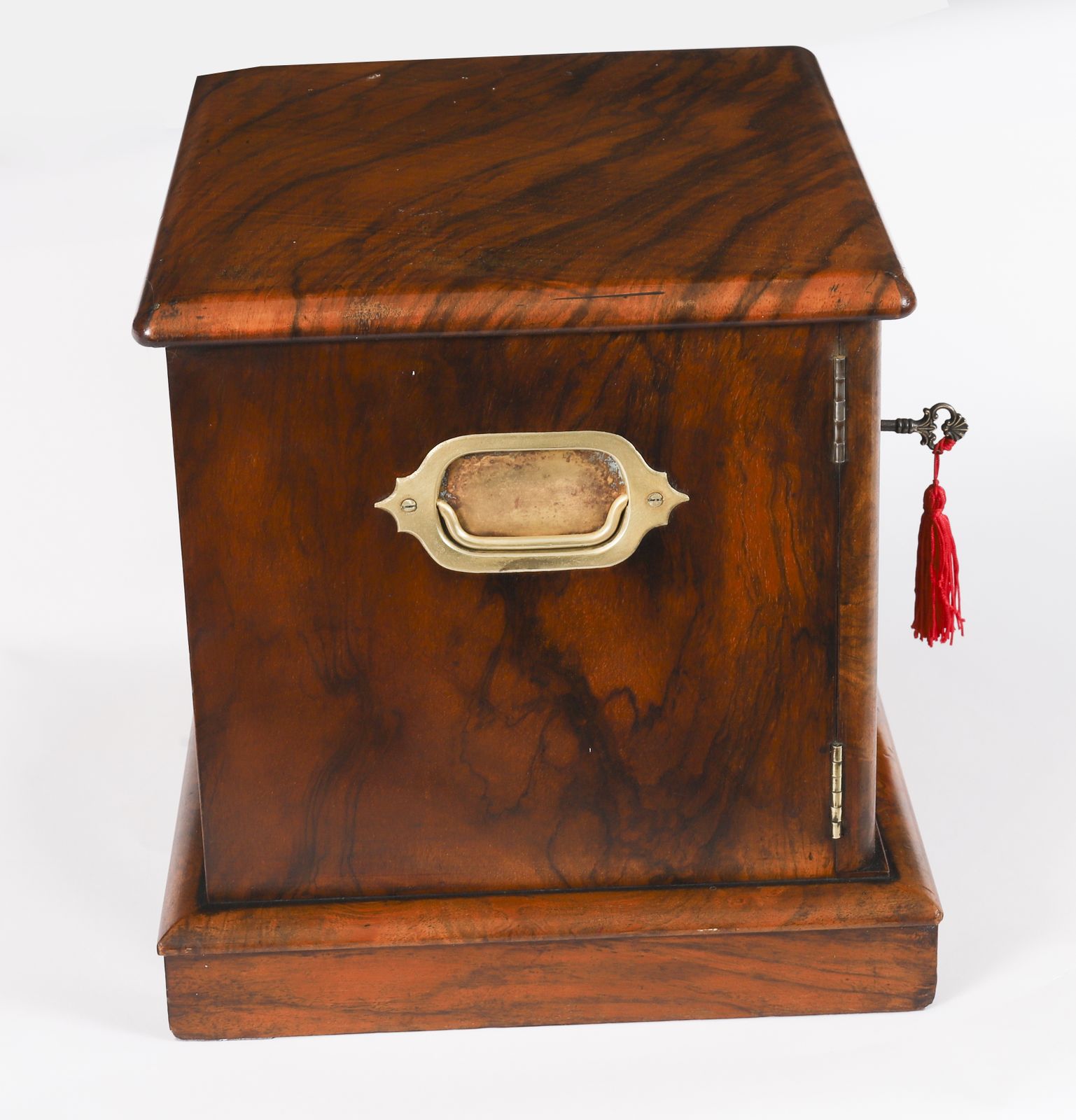 Victorian Burr Walnut Cigar Humidor / Collectors Cabinet C1870 19th C photo vinterior