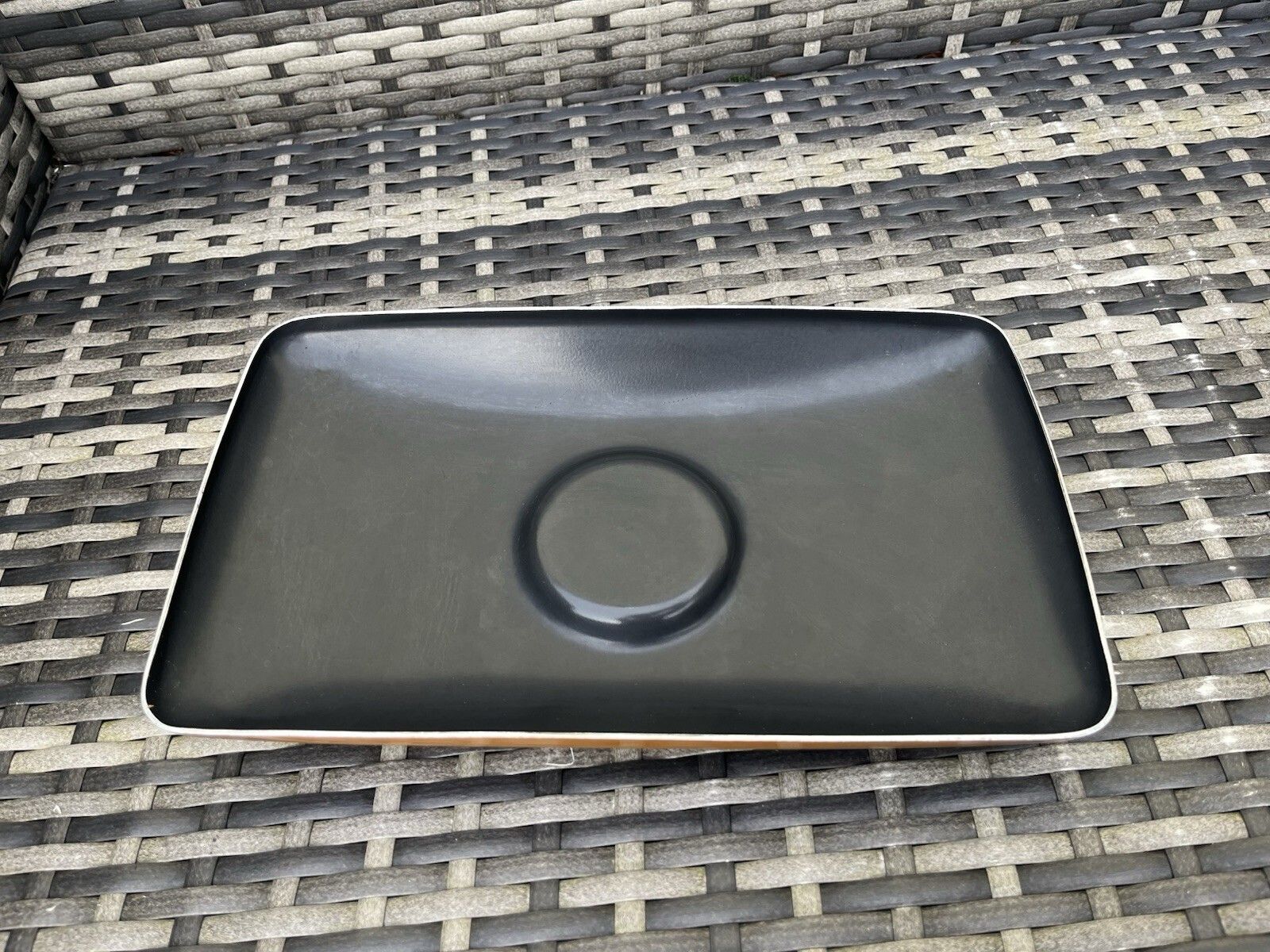 photo vintage Vintage 60s 70s Tower Enamel Mustard Yellow Casserole Roasting Pan Retro Kitchen