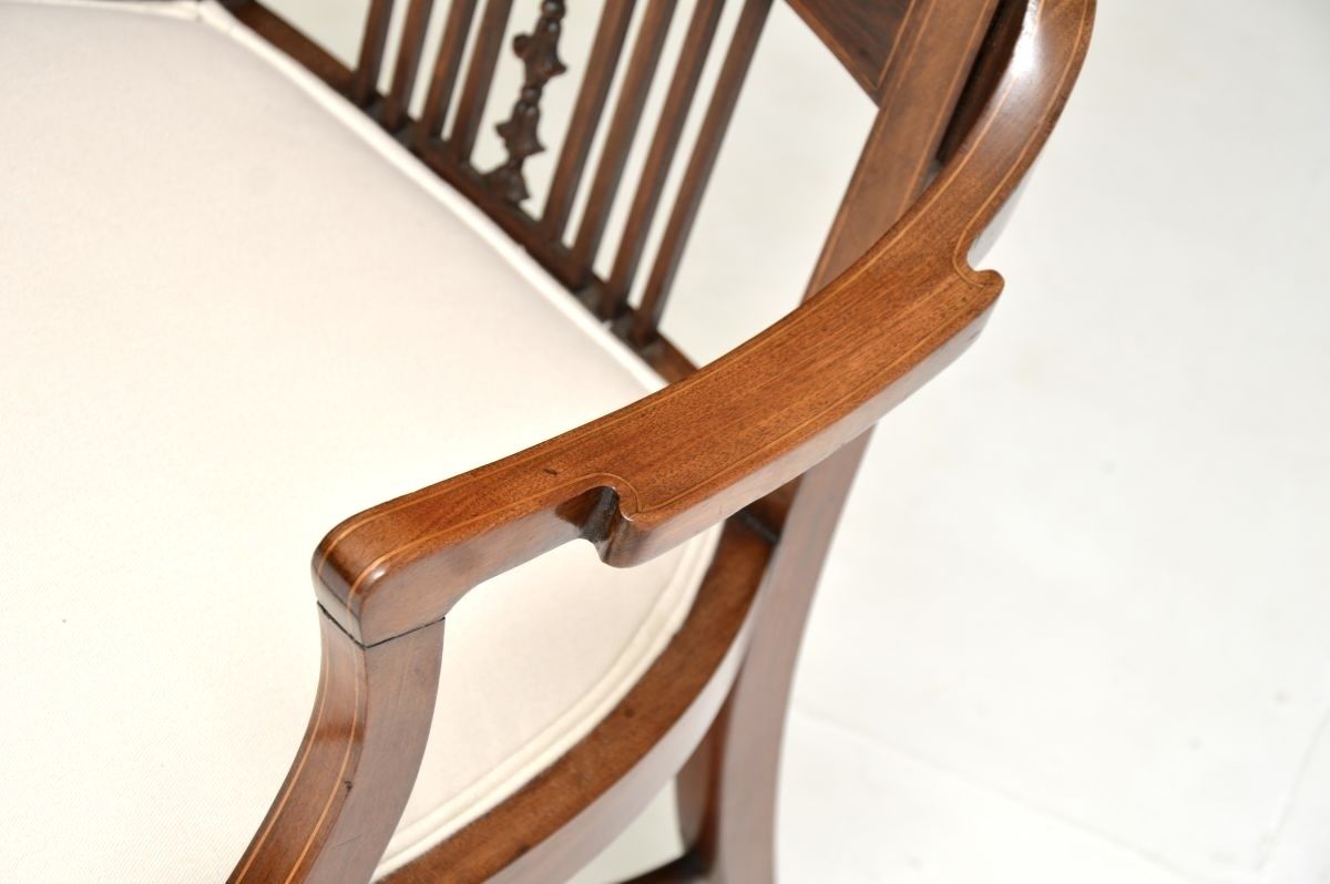photo furniture Antique Edwardian Inlaid Mahogany Armchair