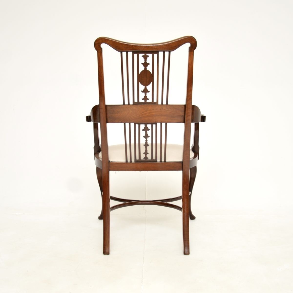 Furniture Antique Edwardian Inlaid Mahogany Armchair photo