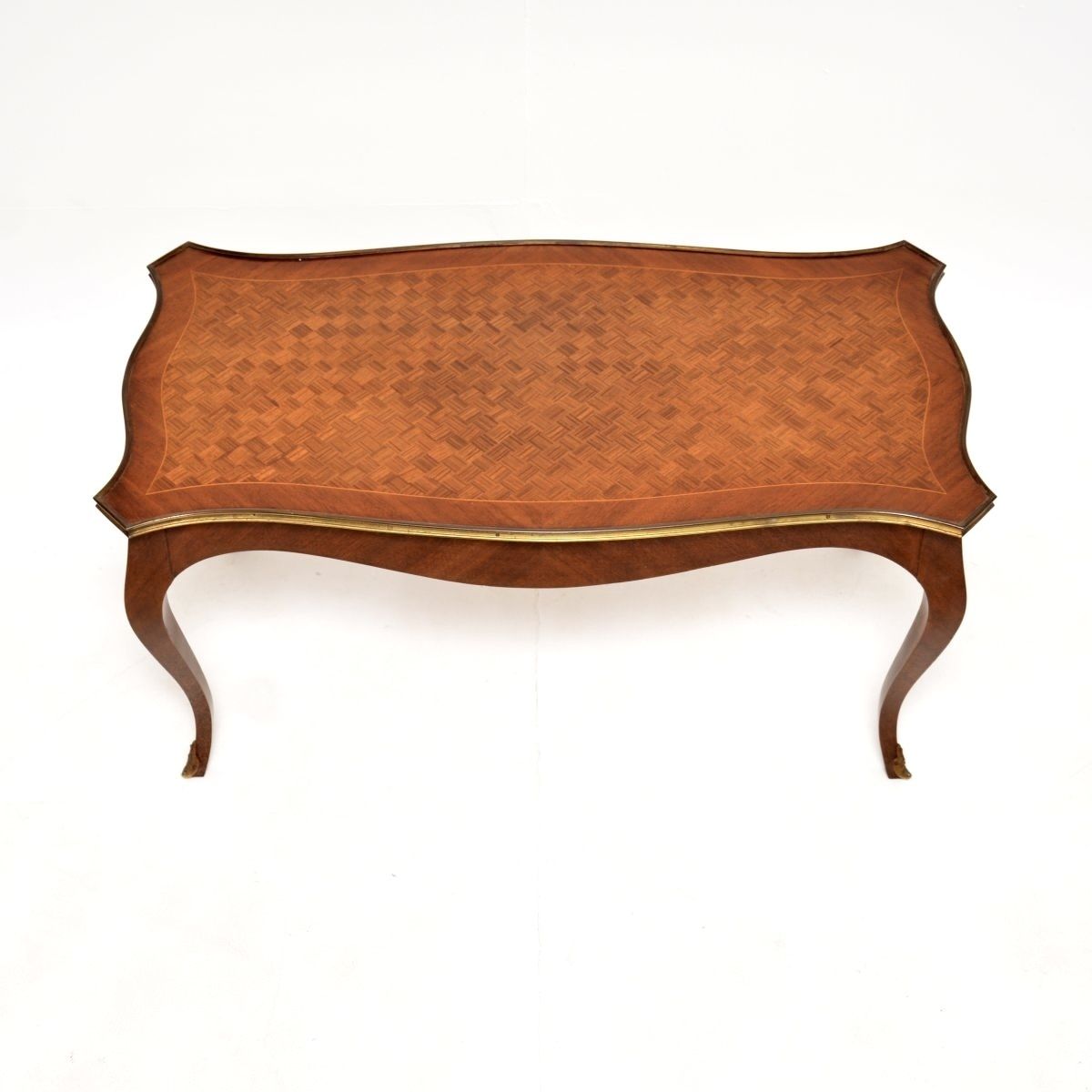 Antique French Inlaid Parquetry Coffee Table photo for sale
