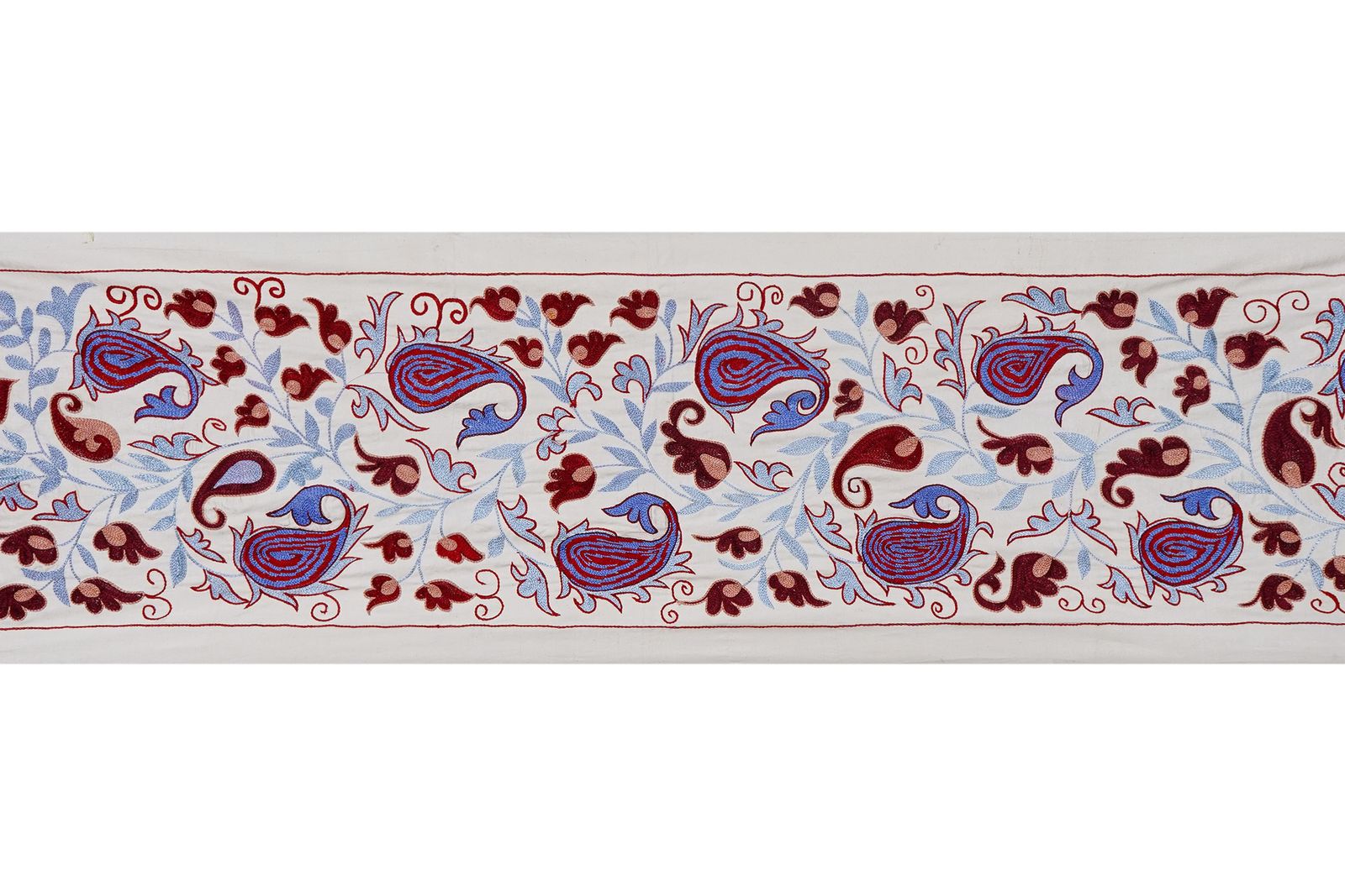 Floral Suzani Embroidery   Handmade Table Runner photo for sale