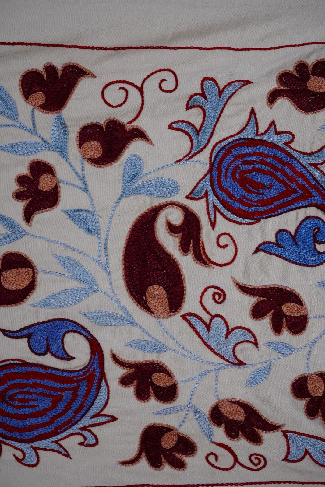 Floral Suzani Embroidery   Handmade Table Runner photo buy