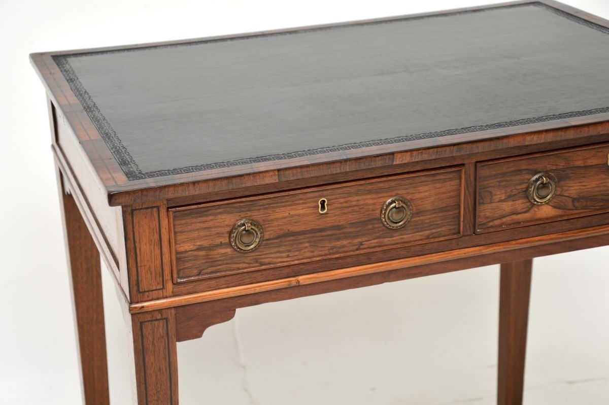 Antique Georgian Inlaid Rosewood Writing Table / Desk photo for sale