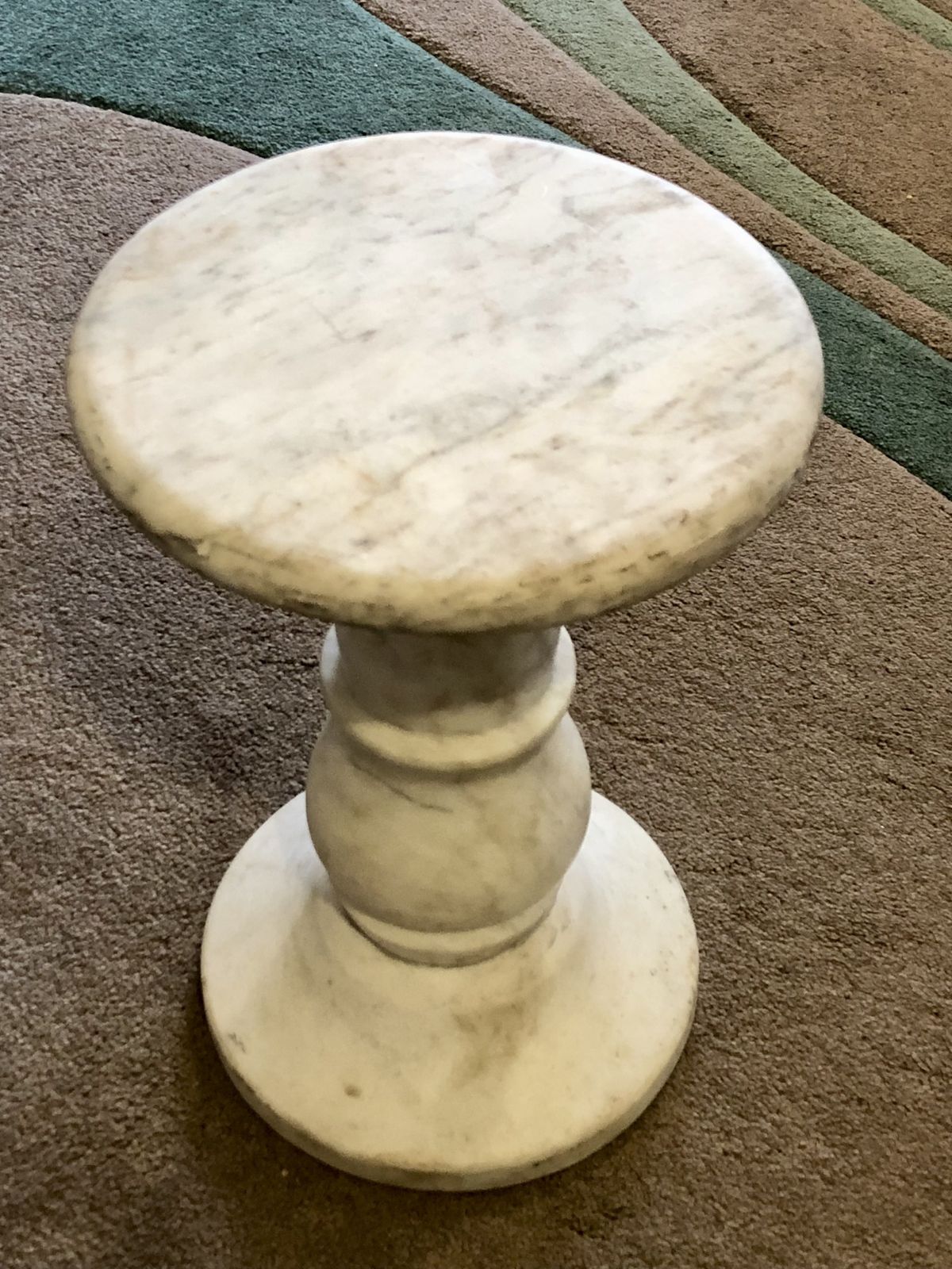 photo buy Handsome Antique Off White Marble Pedestal