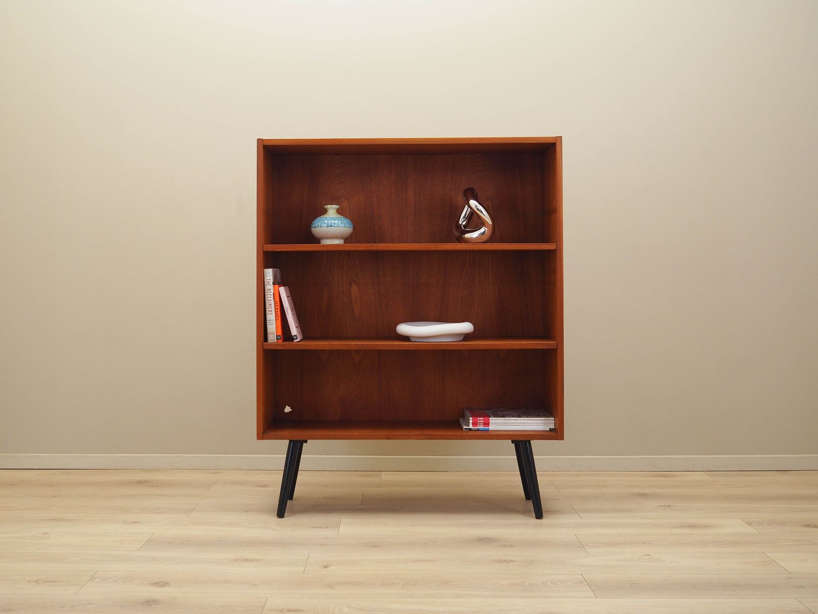Teak Bookcase, Danish Design, 1970s, Manufactured In Denmark photo furniture