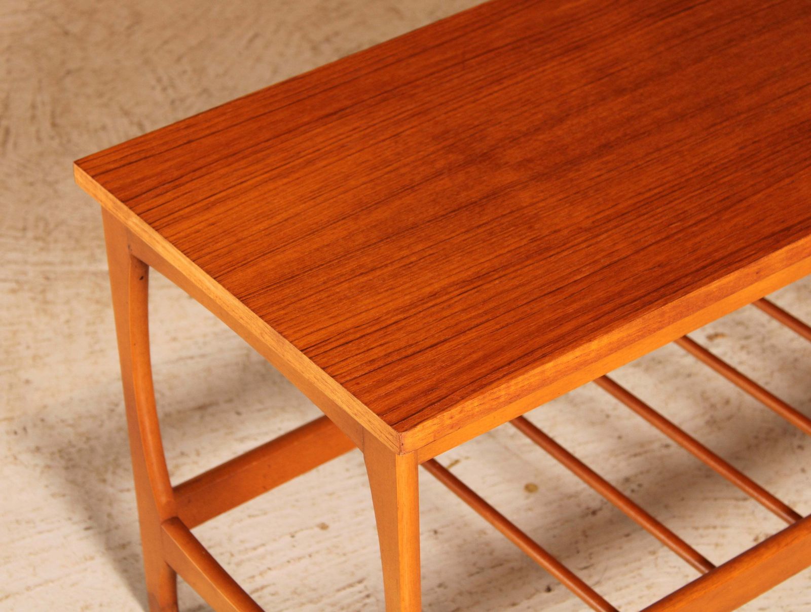 Mid Century Teak Coffee Table With A Magazine Rack, Circa 1960s photo 225.0