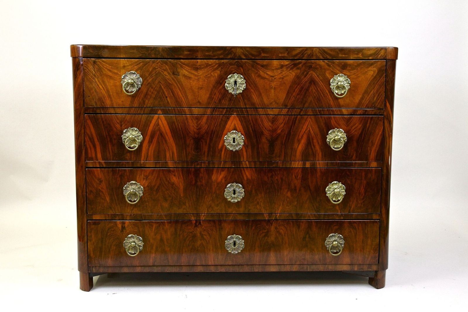 19th Century Biedermeier Chest Of Drawers/ Secretary, Nutwood, At Ca. 1830 photo for sale