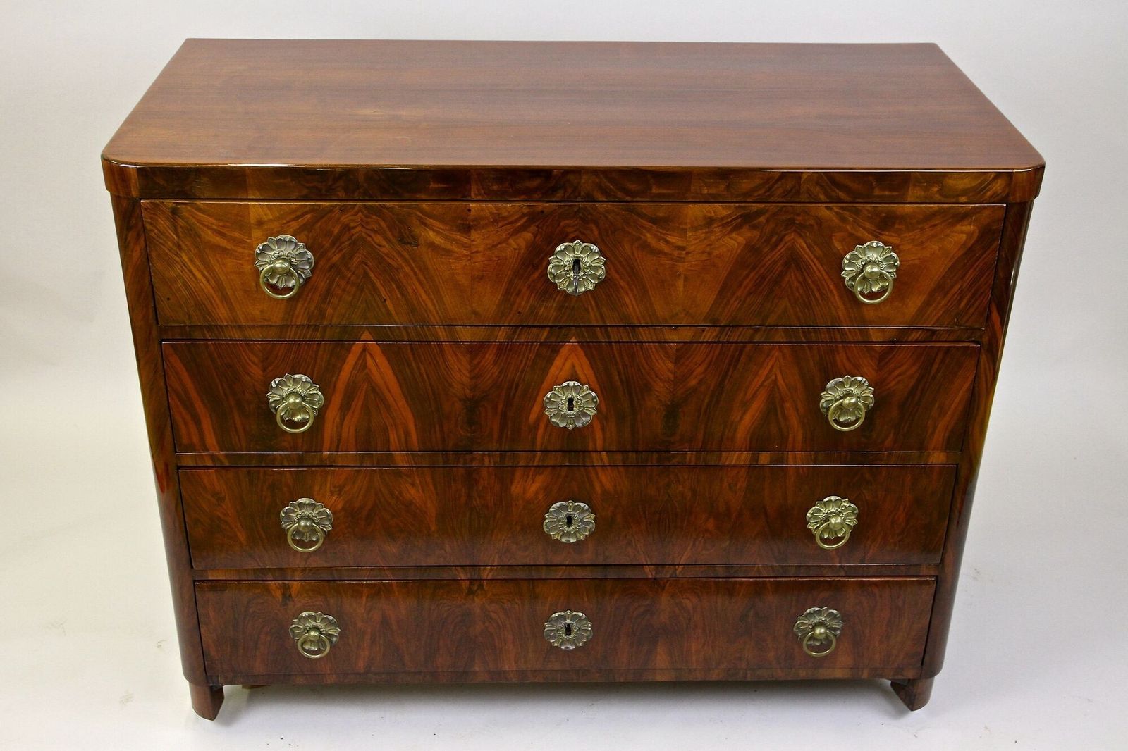 19th Century Biedermeier Chest Of Drawers/ Secretary, Nutwood, At Ca. 1830 photo Furniture