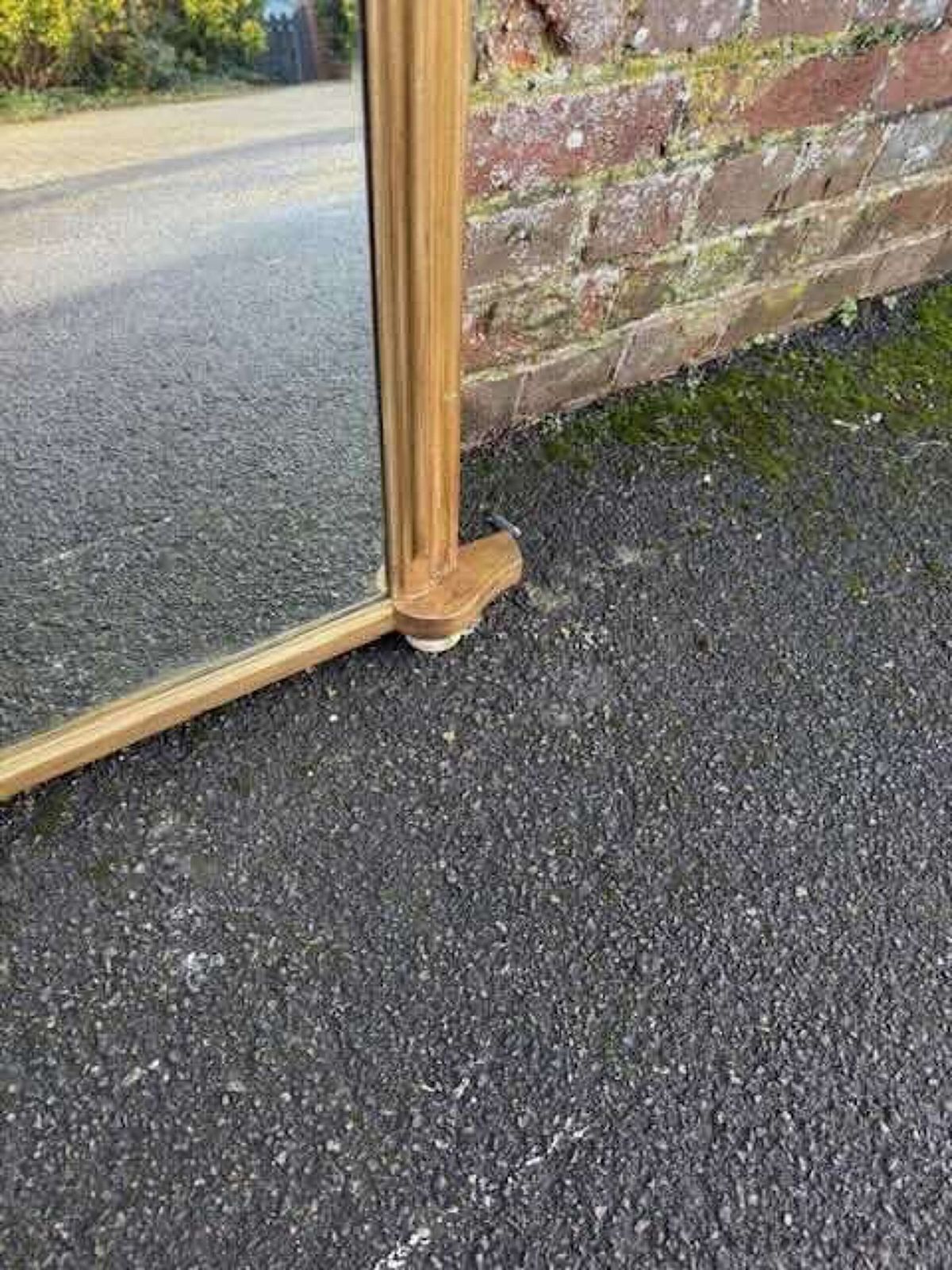 A Delightful Sizes Antique English 19th C Arched Top Gilt Overmantle Mirror. photo for sale