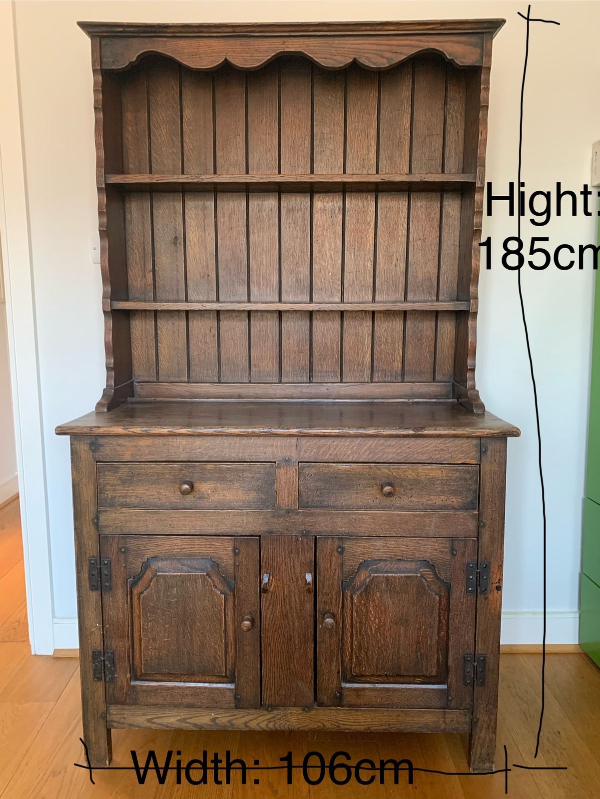 Solid Oak Welsh Dresser Early 20th Century photo furniture
