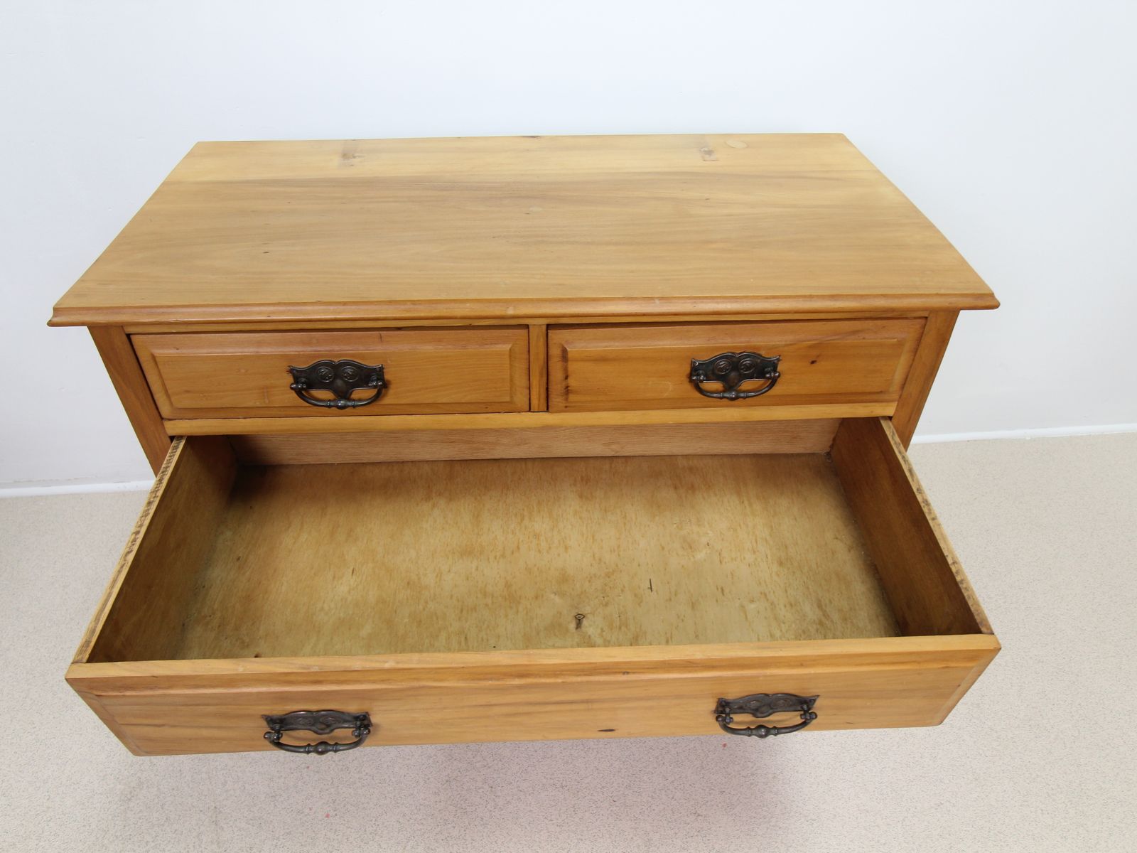 Vintage Satinwood 4 Drawer Chest Of Drawers photo Furniture