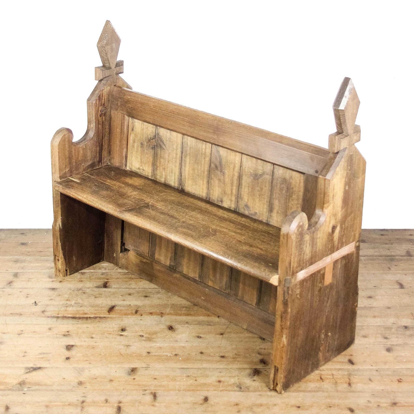 Antique Pine Church Pew | Antique Pine Bench | Bench For Entryway | Hallway Furniture | Antique Furniture photo furniture