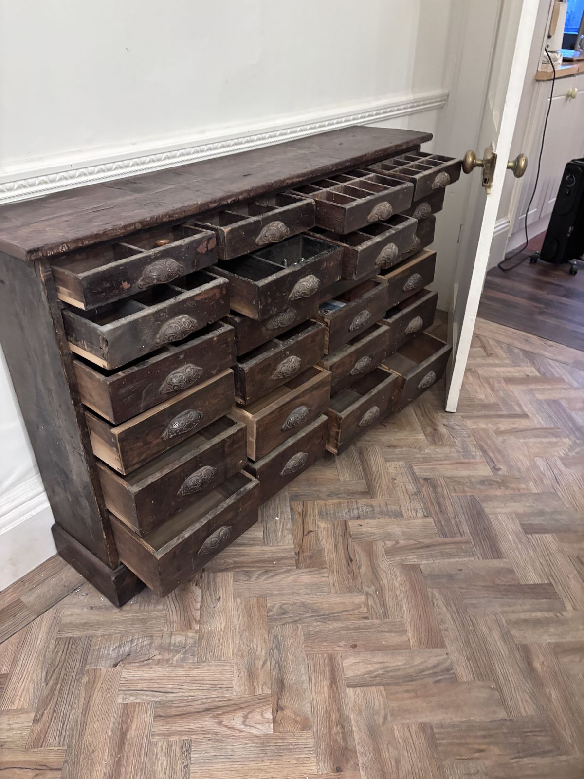 Twice Bank Of Drawers Chemist Apothecary 24 Drewers photo Furniture