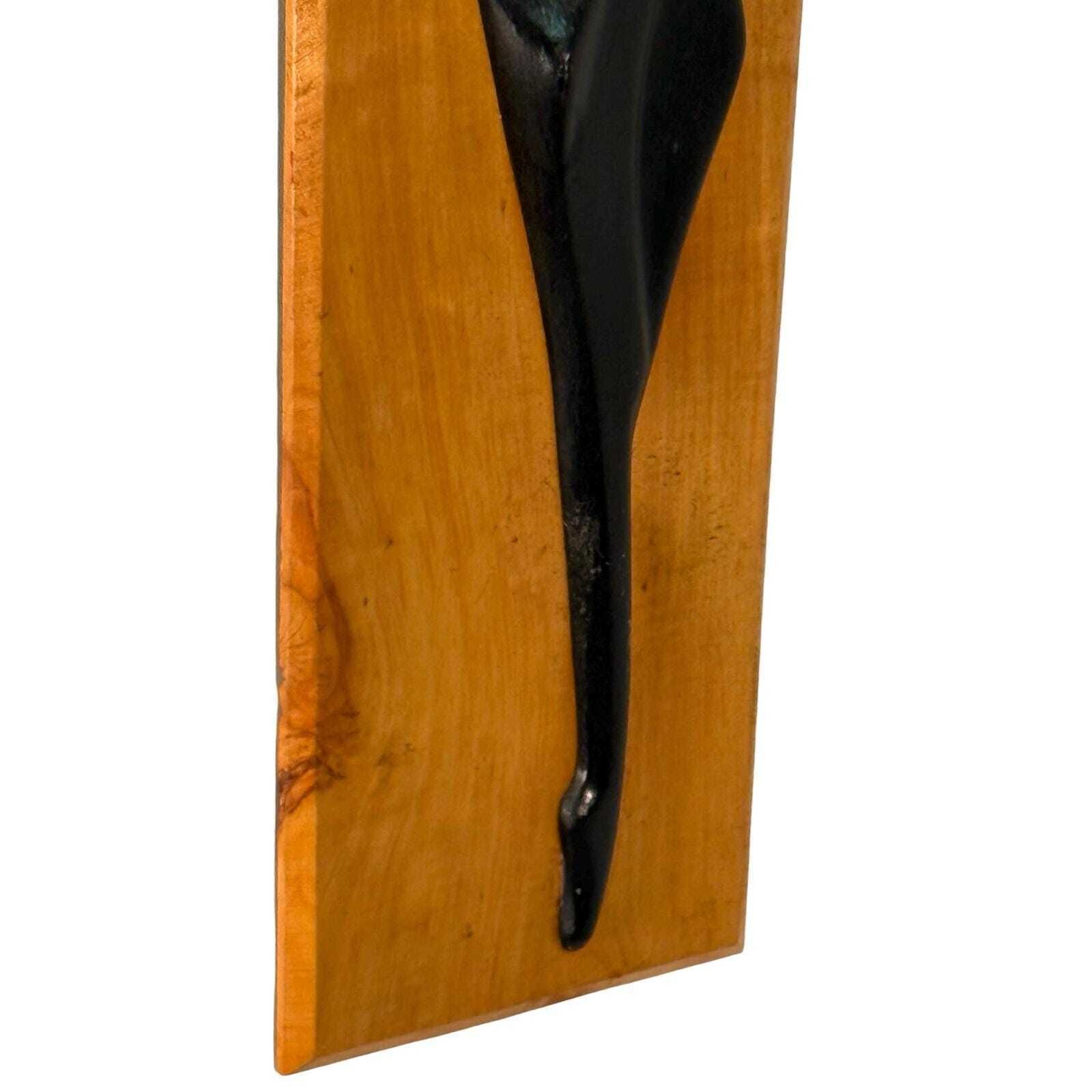 Art Deco   Wooden Sculpture   Stylistic Woman On Natural Wood   Eastern Europe photo for sale