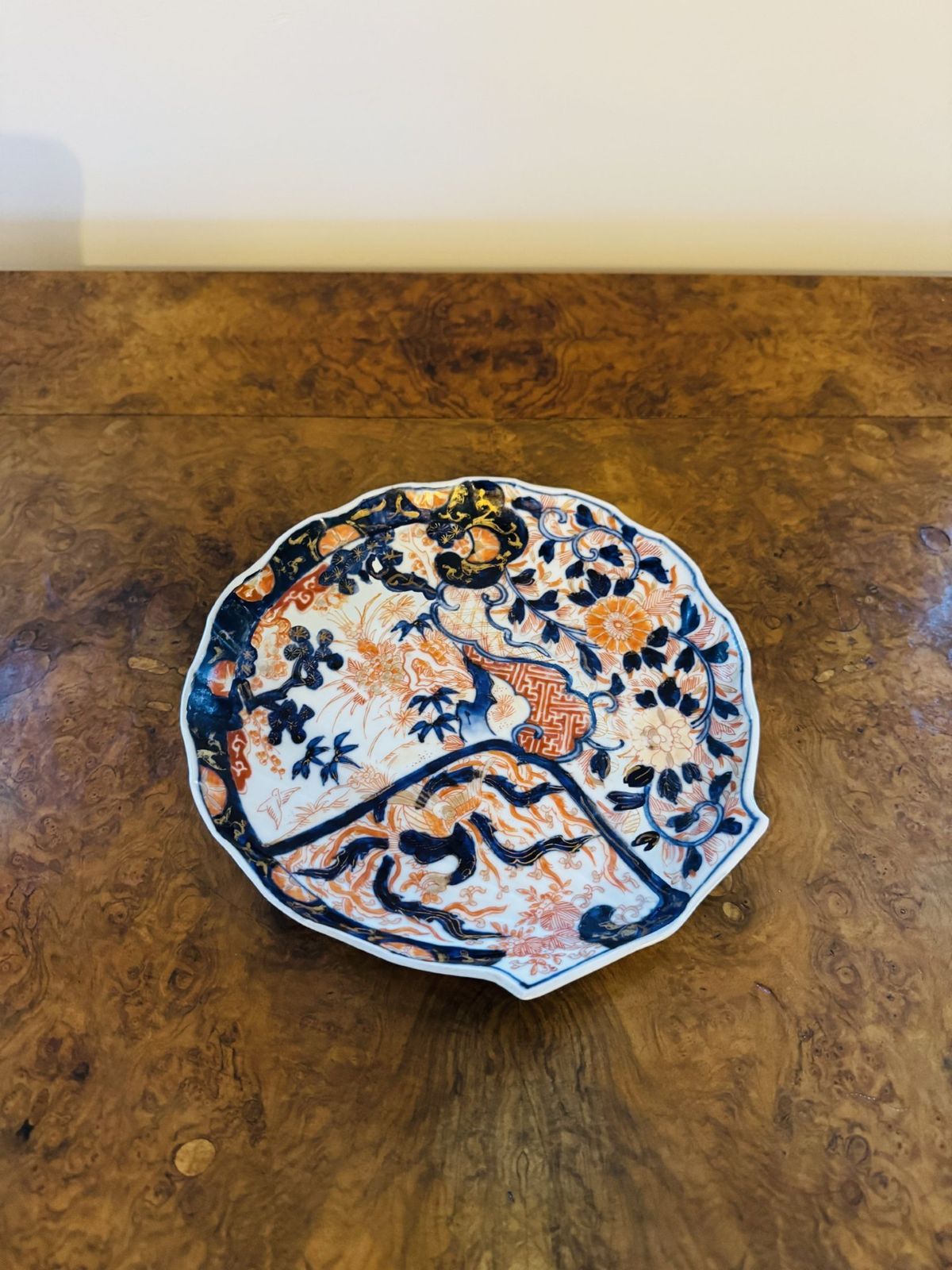 Unusual Antique Japanese Imari Shell Shaped Plate photo furniture