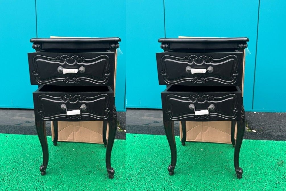 475.0 Brand New Pair Of La Rochelle French Antique Style 2 Draw Bedside Tables –  Rrp £640 photo