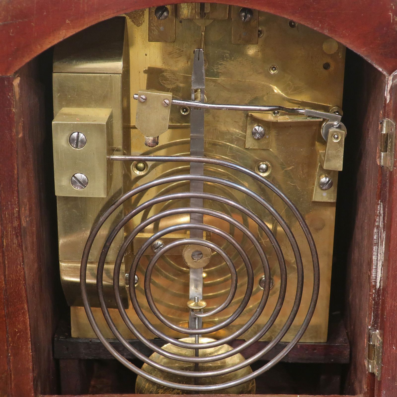 4400.0 Early Victorian Mahogany Library Clock photo