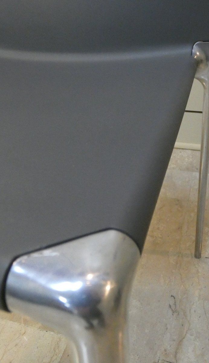 Furniture Aluminum And Polyurethane Chairs By Roberto Barbieri For B&B Italia, 2000s, Set Of 4 photo