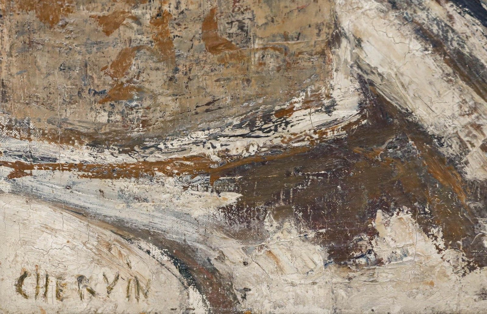 Louis Chervin (1905 1969) Mid 20th Century Oil, Rue Des Saules En Février photo vinterior