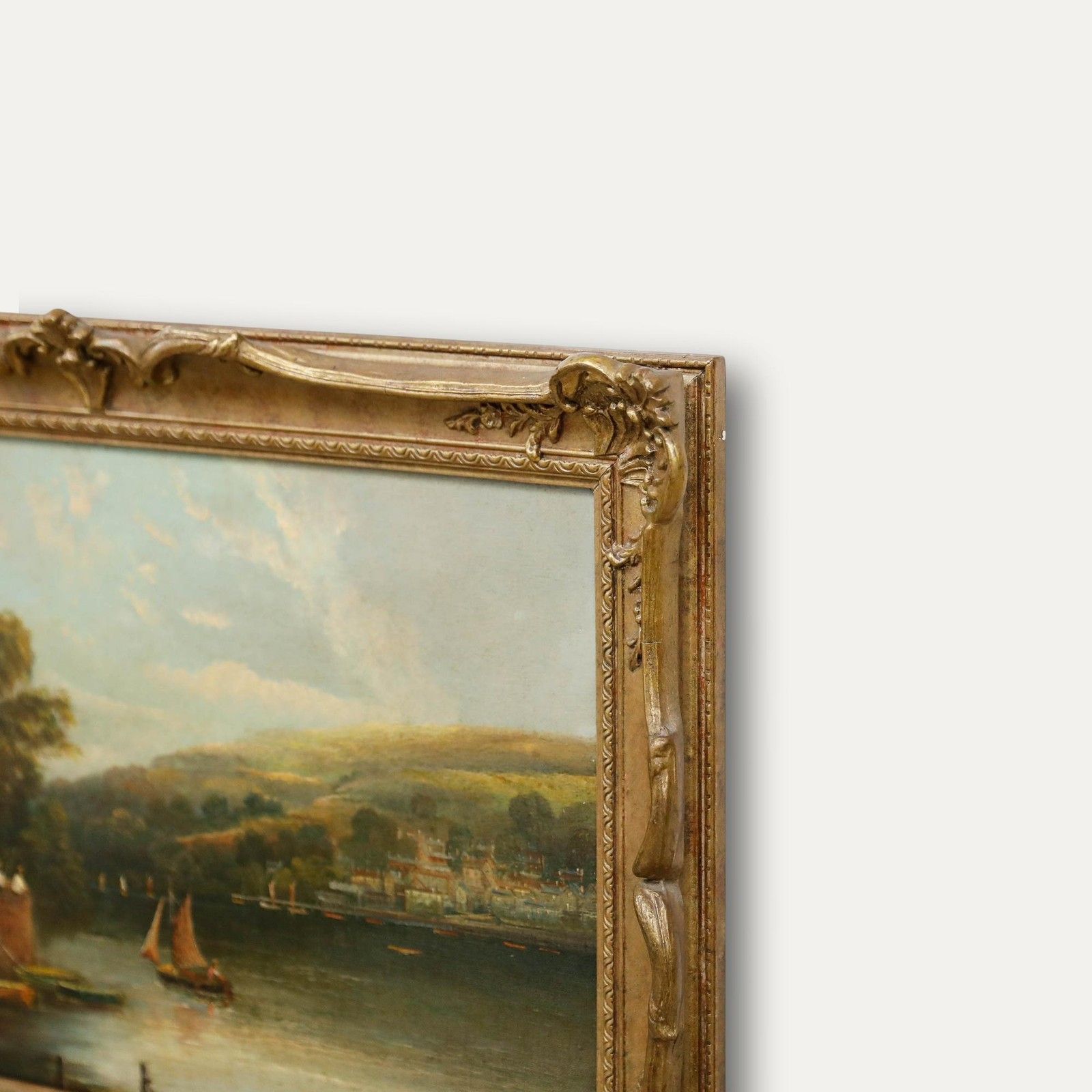 Henry Hotham Harris (C.1805 1865) Late 19th Century Oil, Dartmouth Harbour photo vinterior