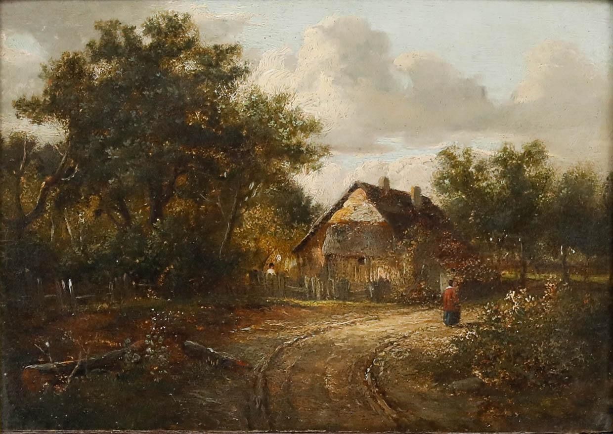 Patrick Nasmyth (1787 1831) Early 19th Century Oil, Up The Winding Path photo furniture