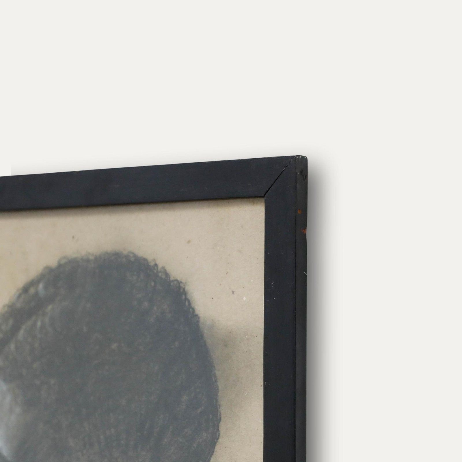 T.C. Watkins Framed 1953 Charcoal Drawing, Portrait Of A Boy From Accra photo 225.0