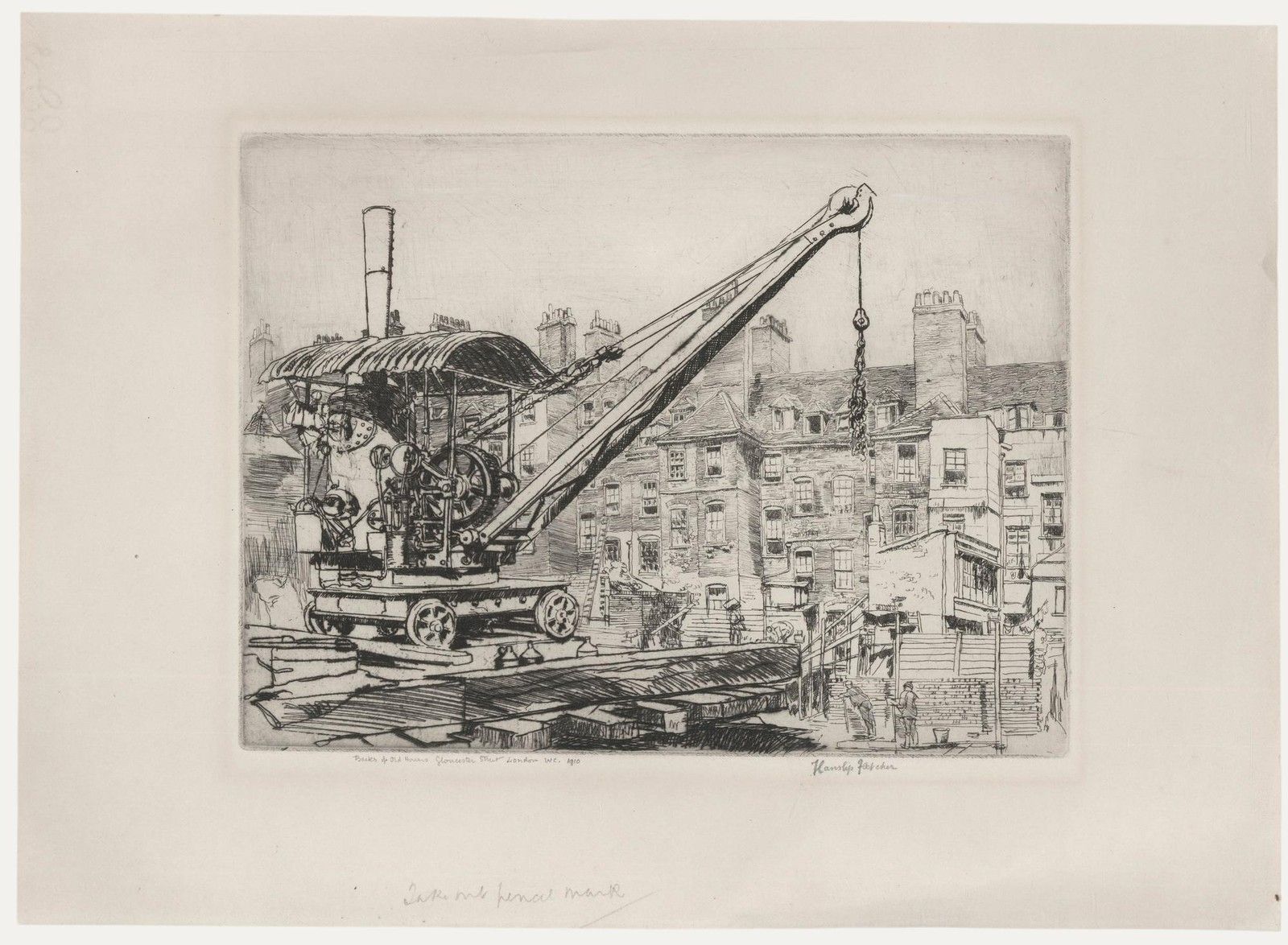 Hanslip Fletcher (1874 1955) 1910 Etching, Gloucester Street